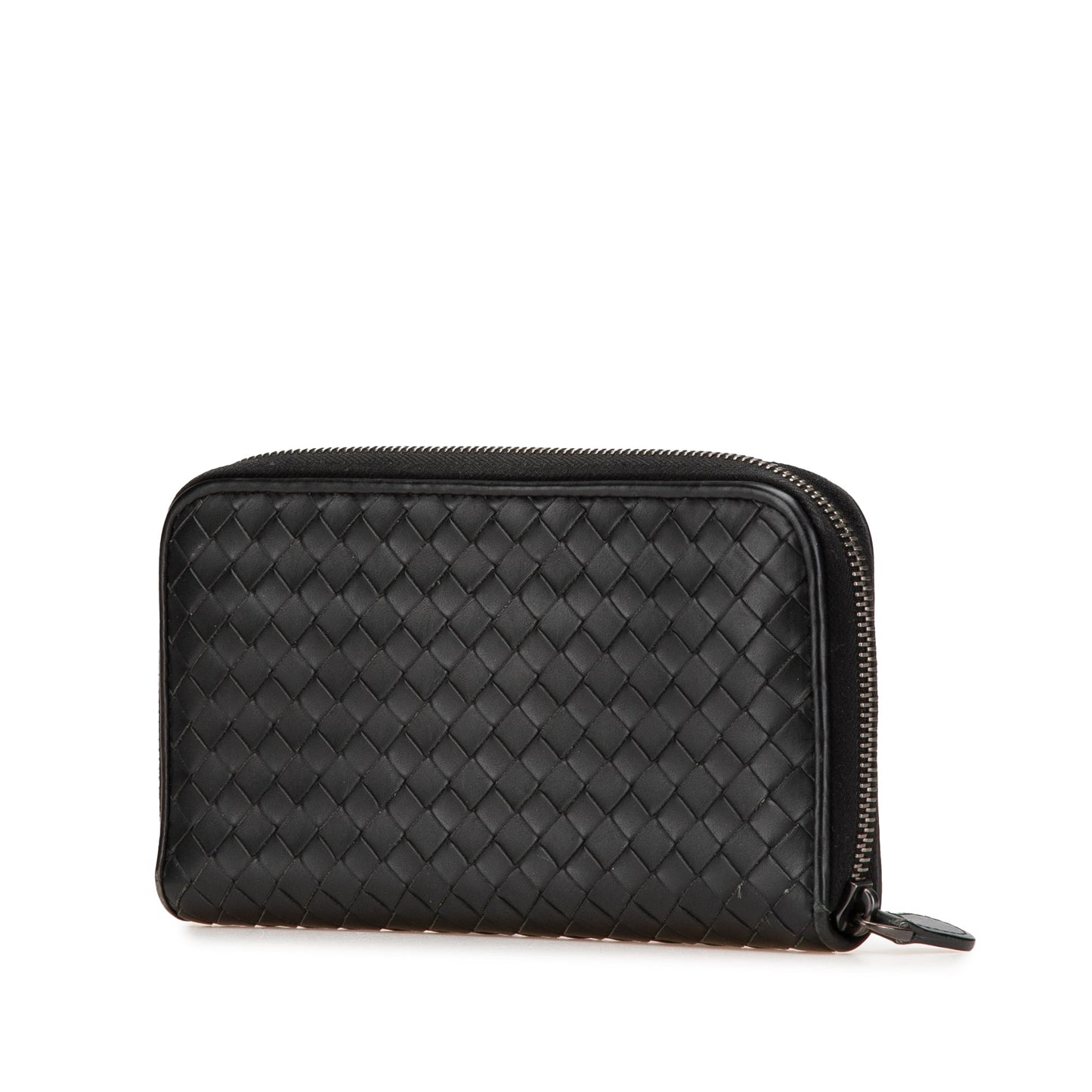 Bottega Veneta Nappa Intrecciato Zip Around Long Wallet Black