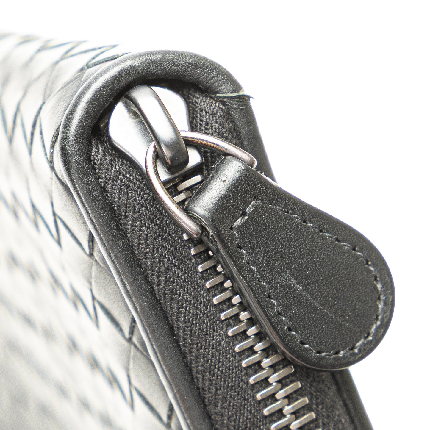 Bottega Veneta Nappa Intrecciato Zip Around Long Wallet Black