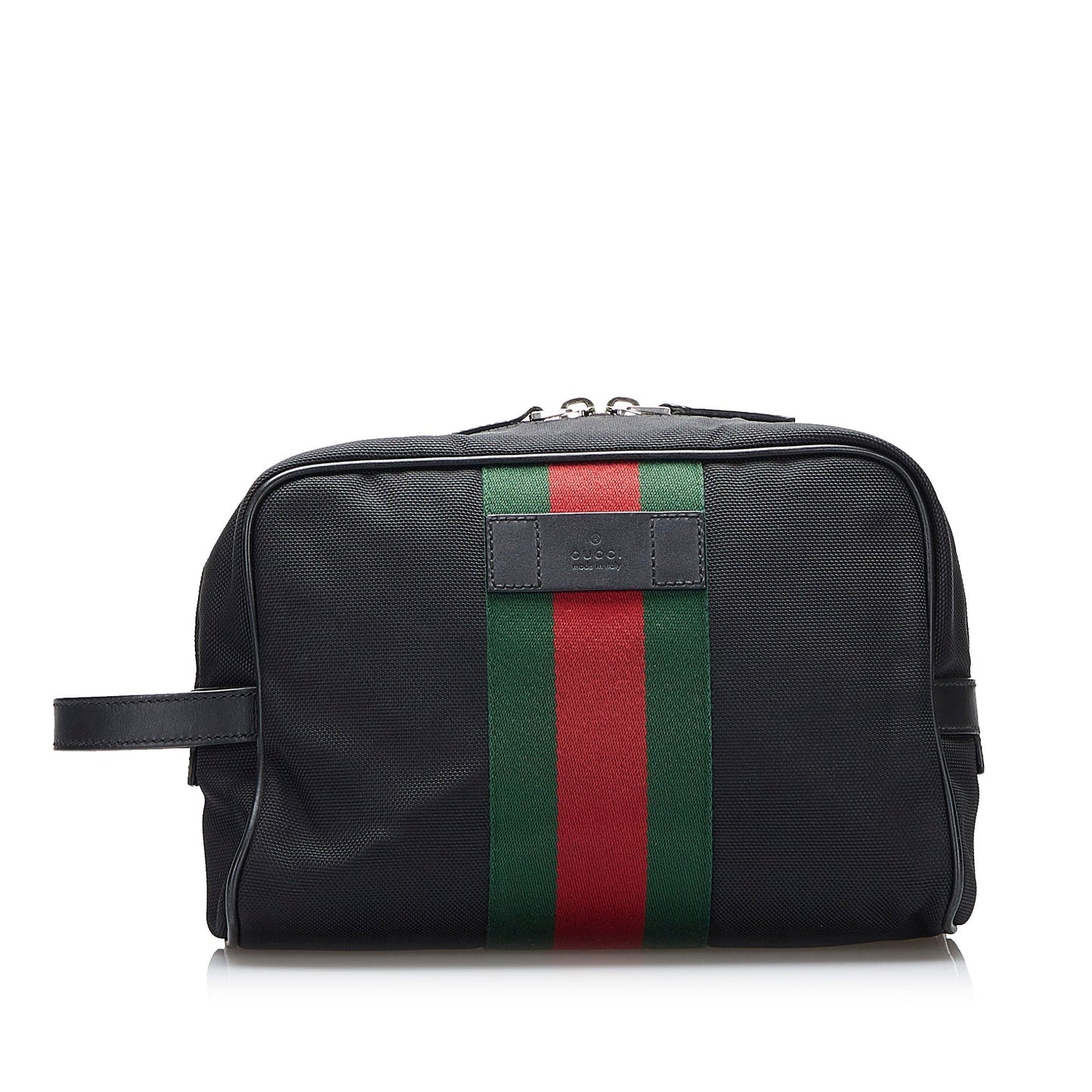 Gucci Techno Web Canvas Clutch Black