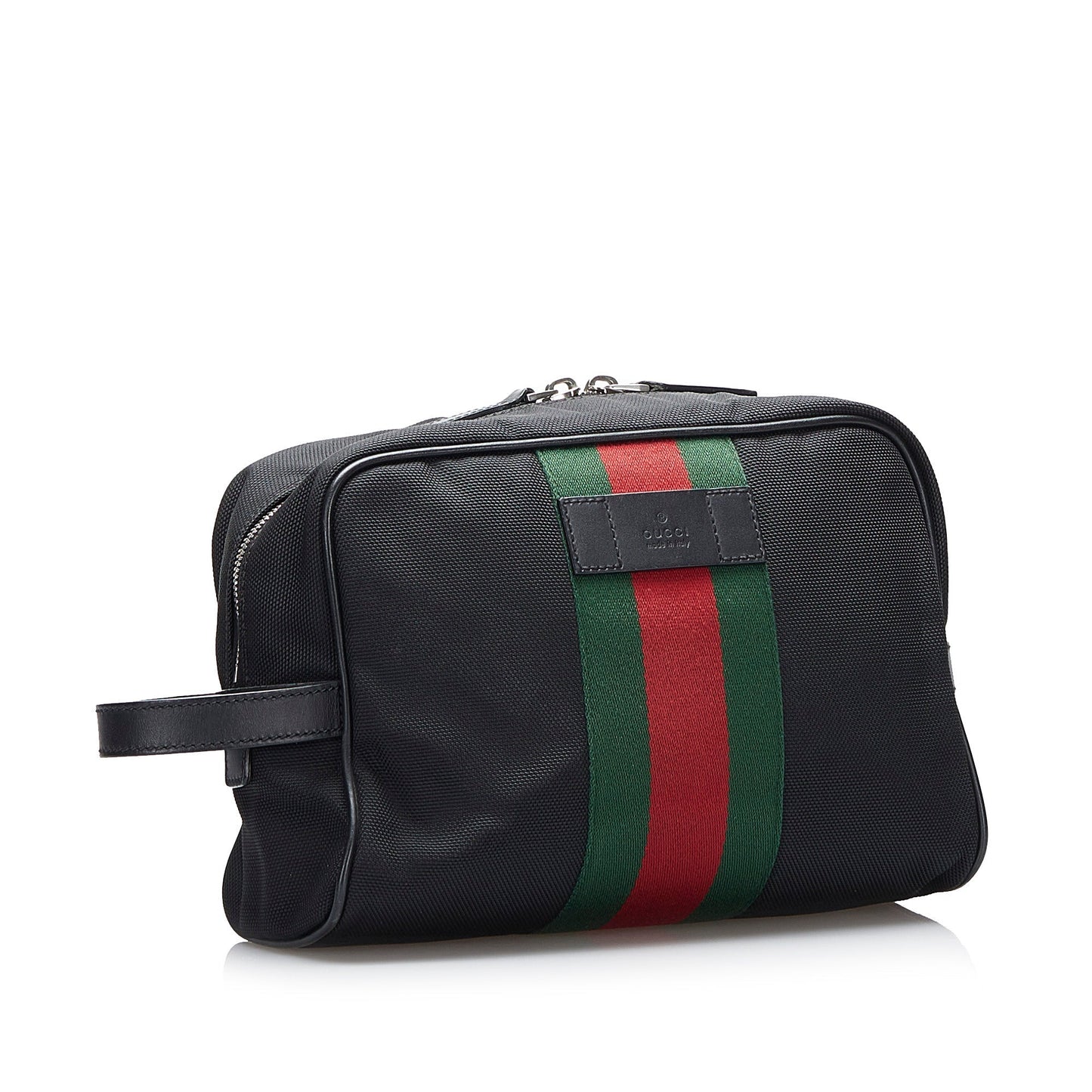Gucci Techno Web Canvas Clutch Black