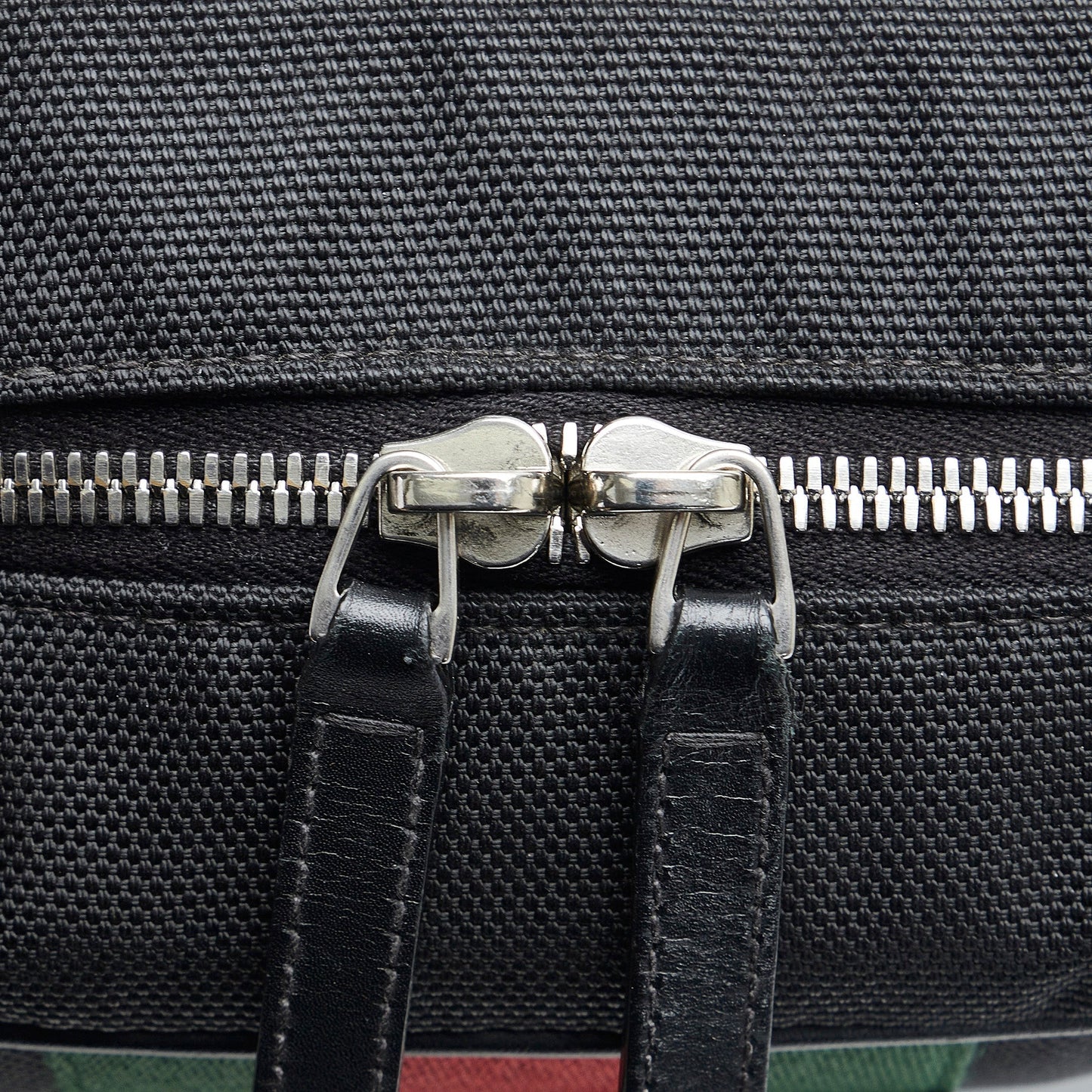 Gucci Techno Web Canvas Clutch Black