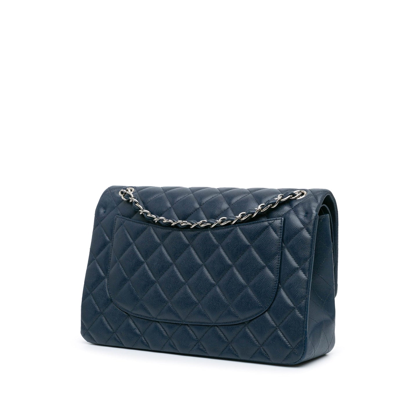 Chanel Jumbo Classic Caviar Double Flap Blue
