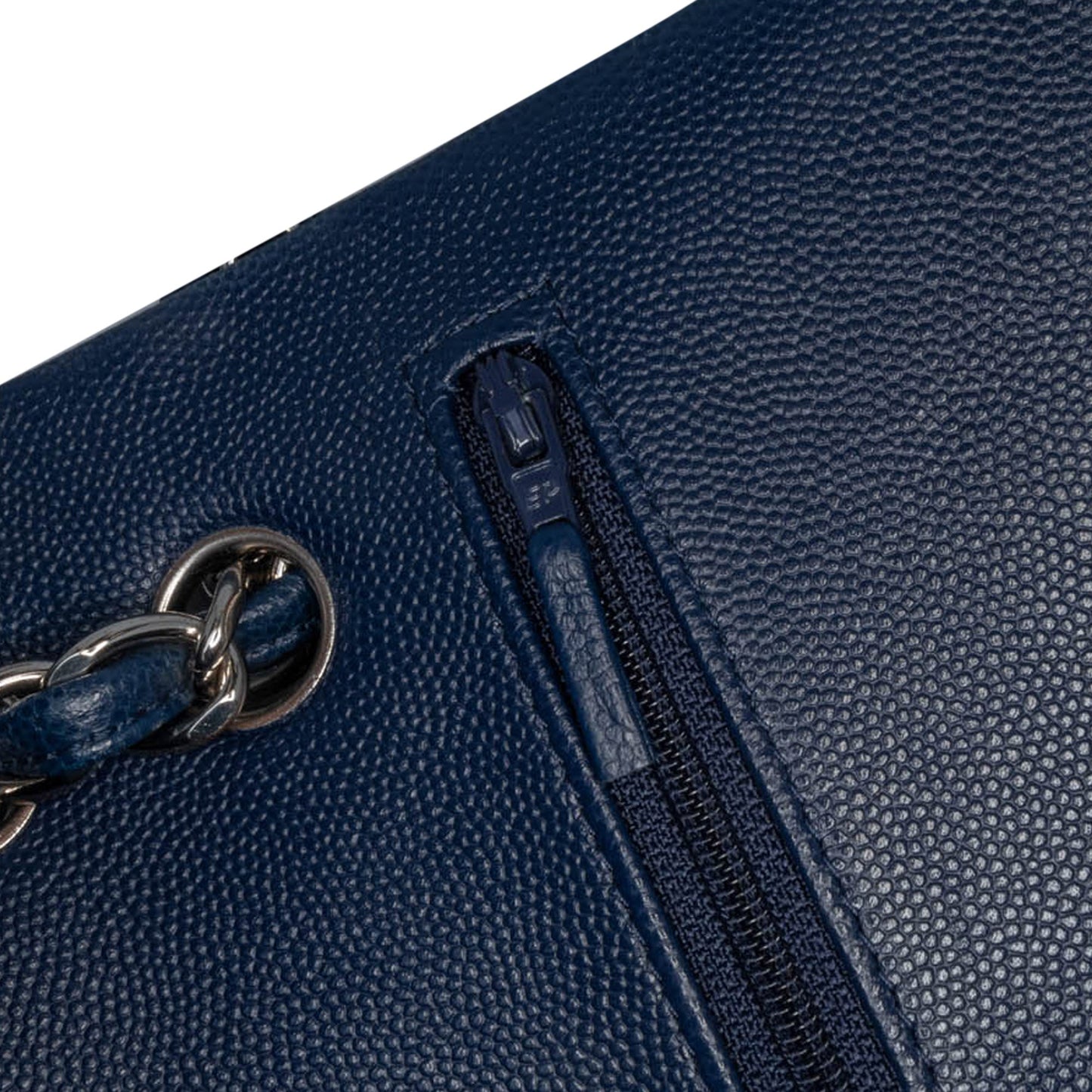 Chanel Jumbo Classic Caviar Double Flap Blue
