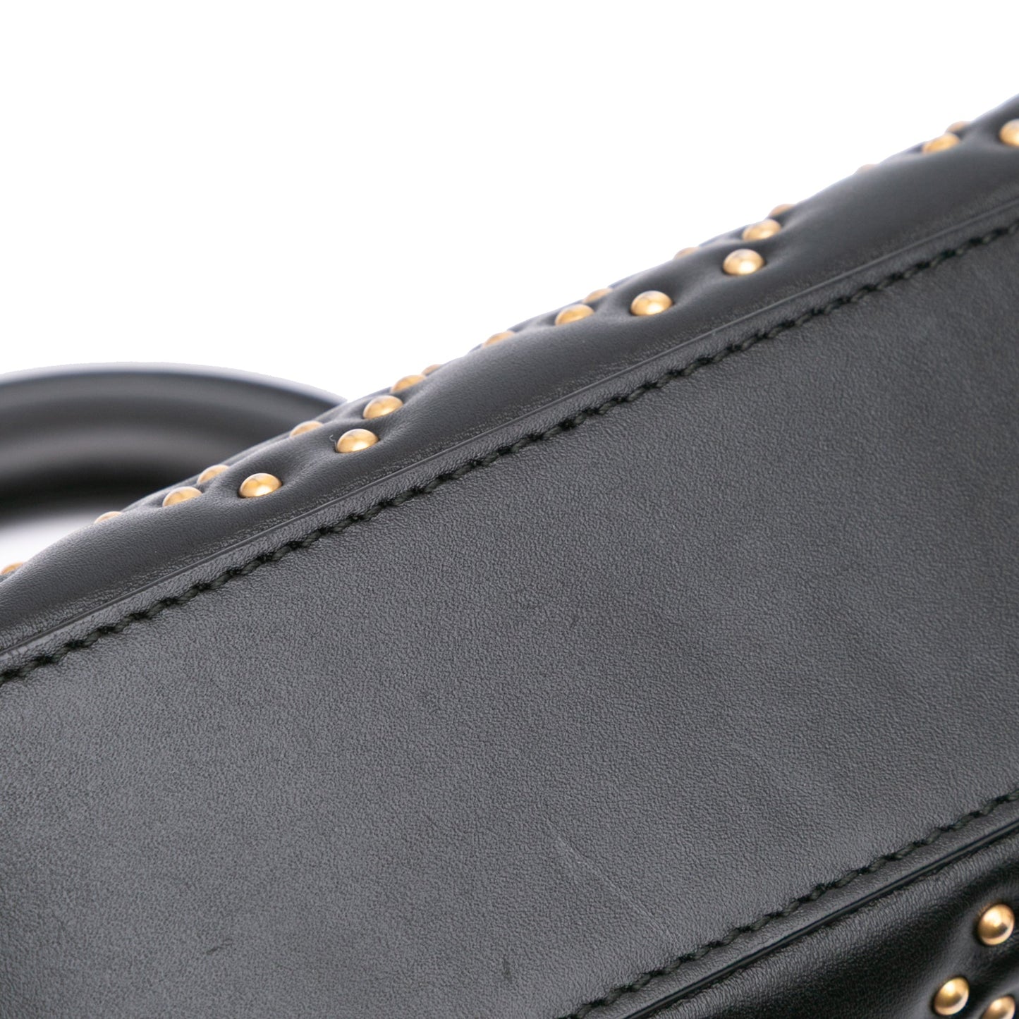 Dior Mini Lambskin Cannage Studded Supple Lady Dior Black
