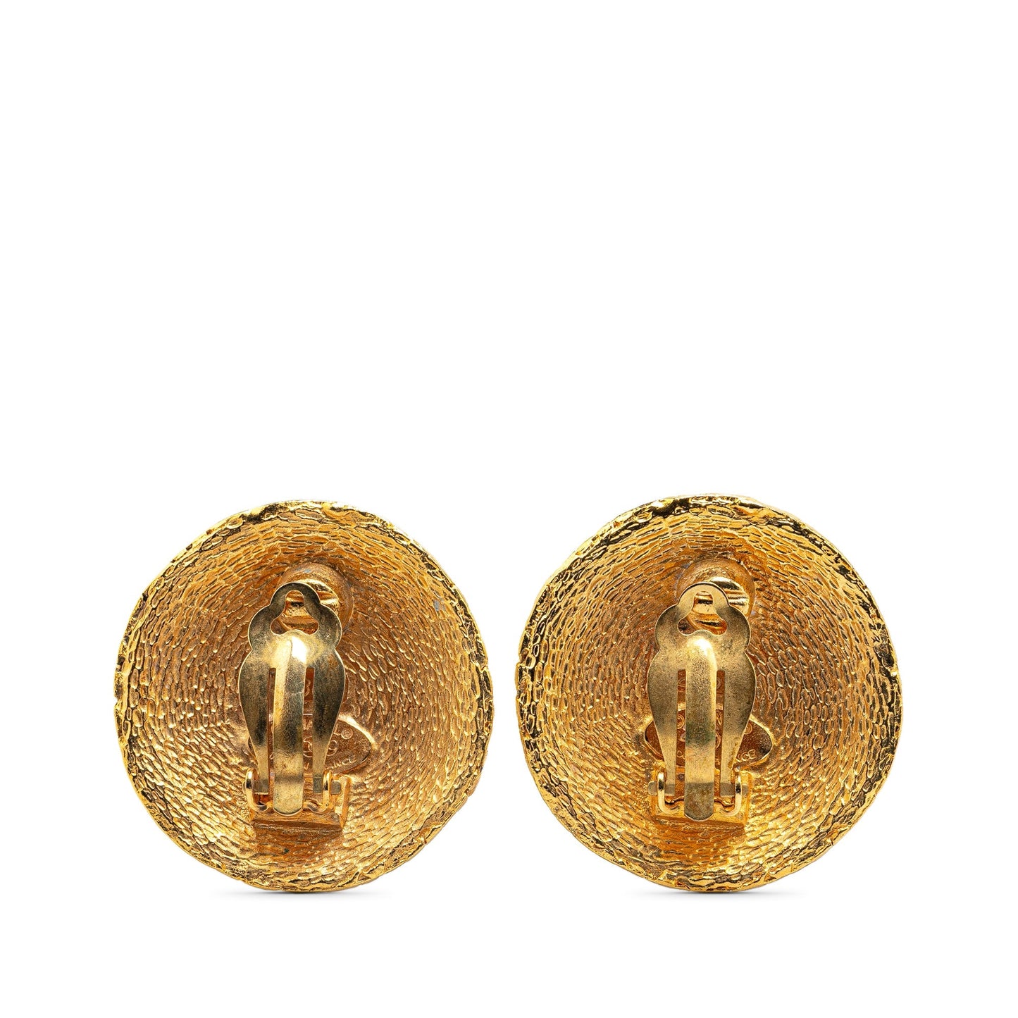 Chanel Gold Plated CC Clip On Earrings Gold