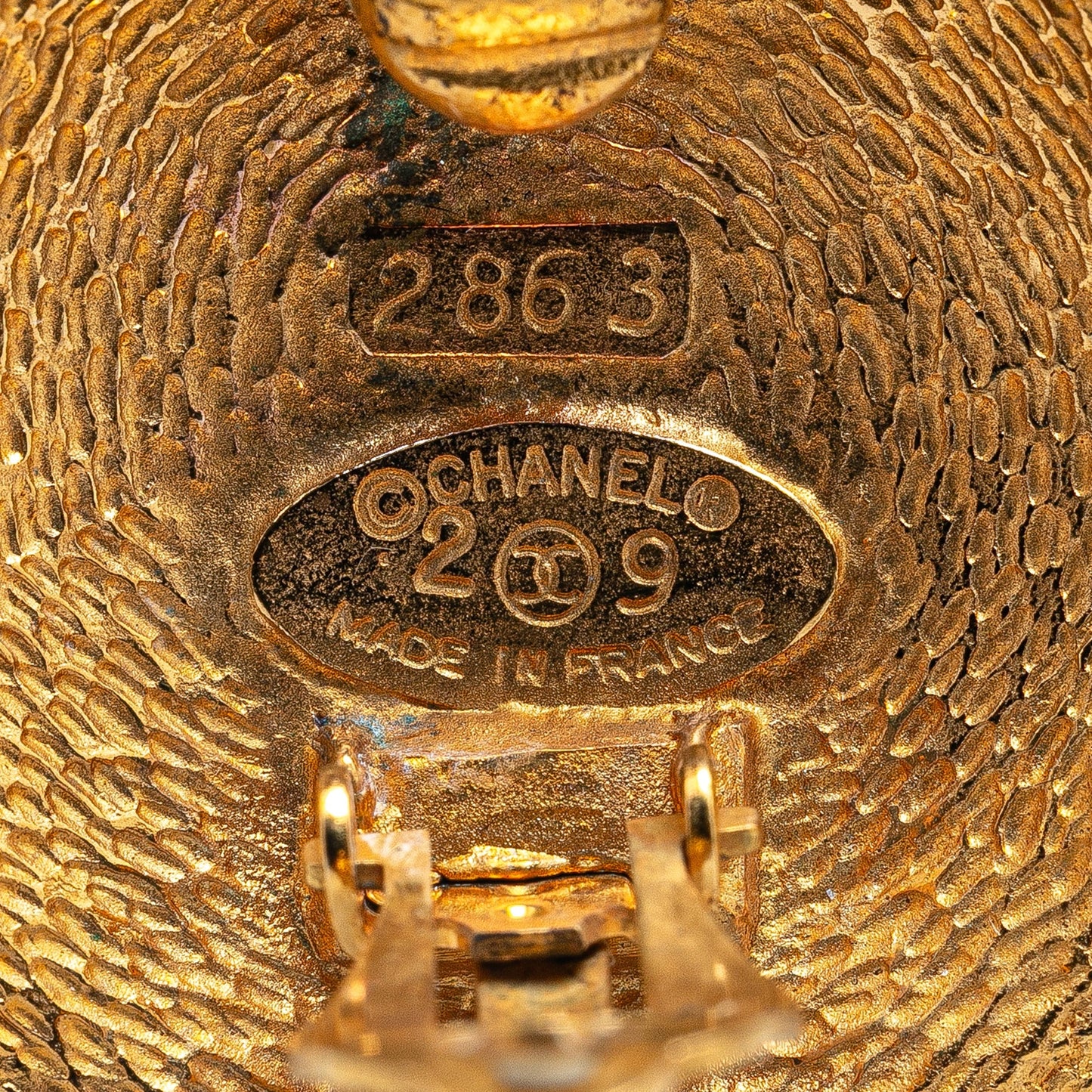Chanel Gold Plated CC Clip On Earrings Gold