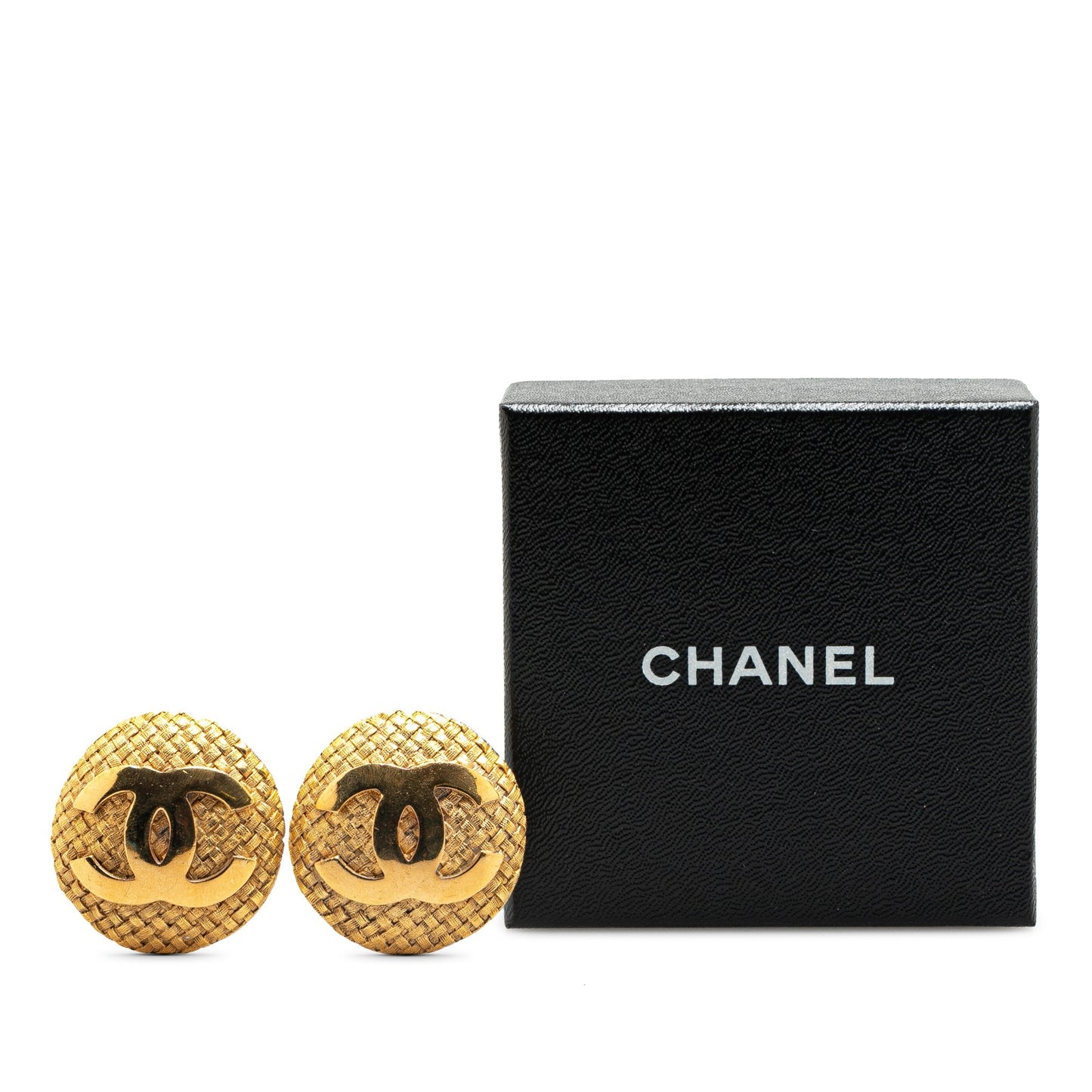 Chanel Gold Plated CC Clip On Earrings Gold