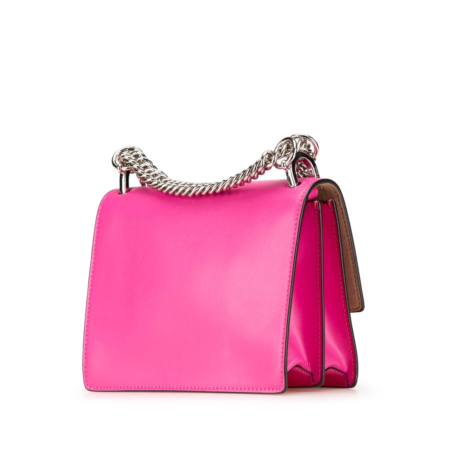 Fendi Small Leather Kan I Crossbody Pink