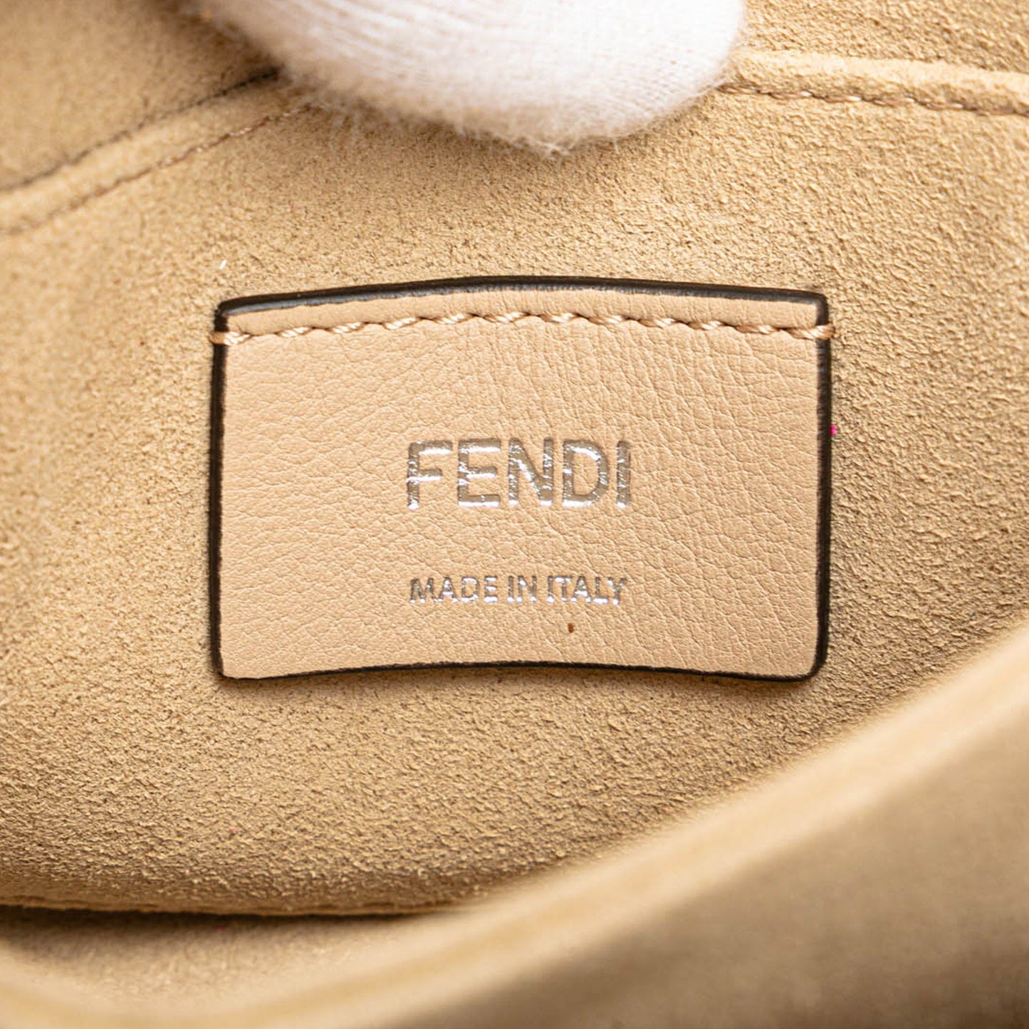 Fendi Small Leather Kan I Crossbody Pink