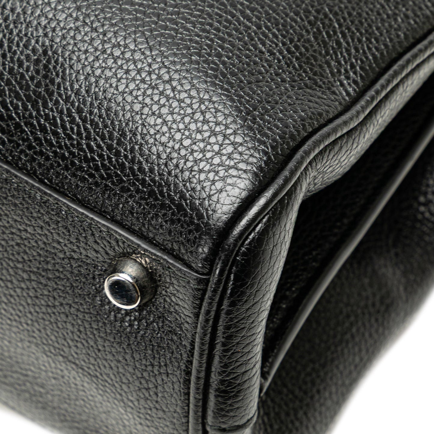 Gucci Small Grainy Calfskin Zumi Top Handle Bag Black