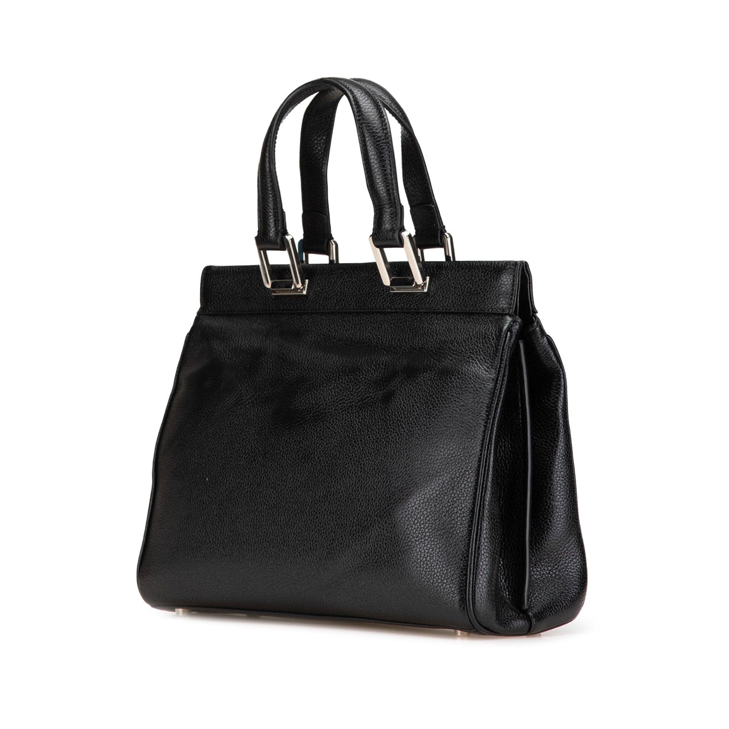 Gucci Small Grainy Calfskin Zumi Top Handle Bag Black