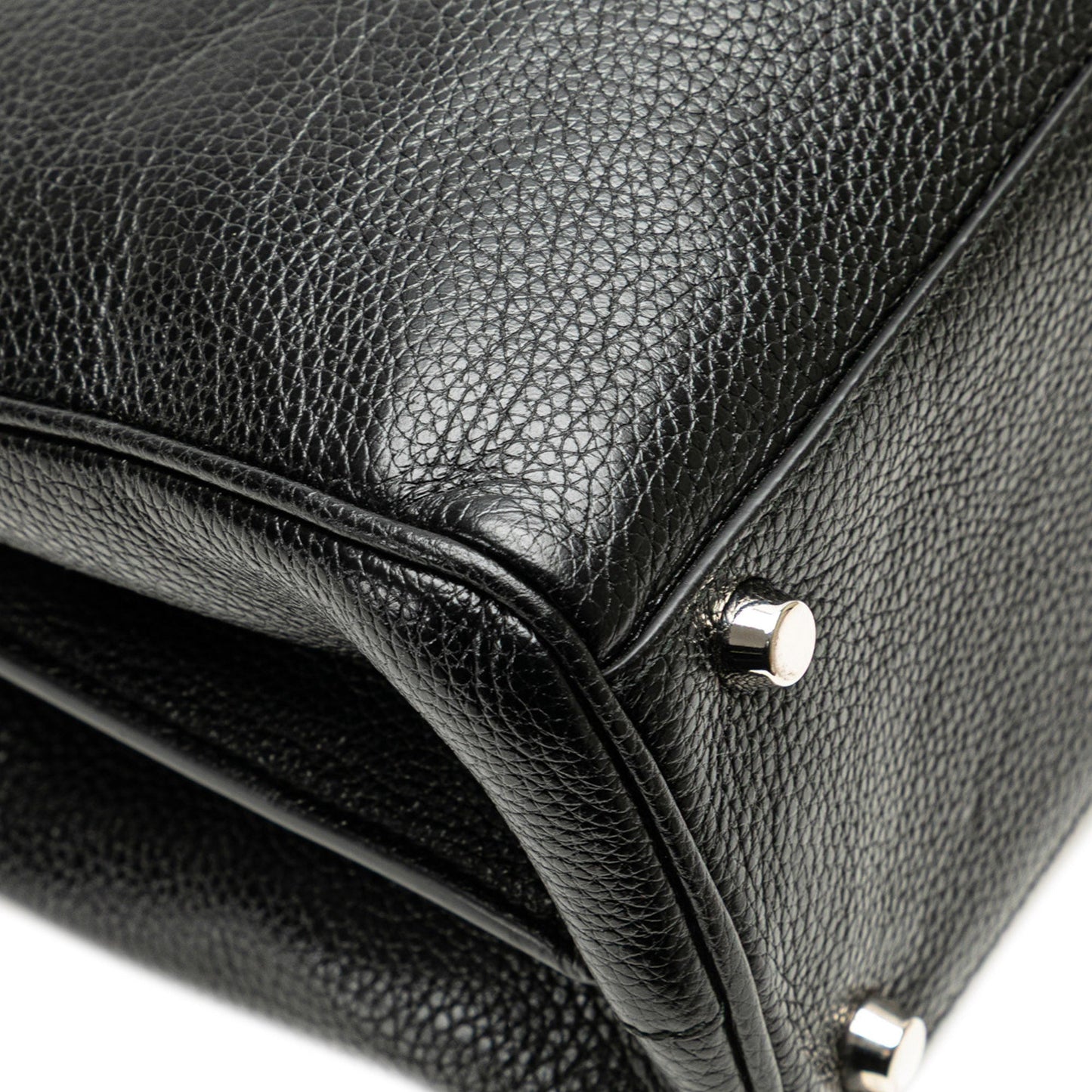 Gucci Small Grainy Calfskin Zumi Top Handle Bag Black