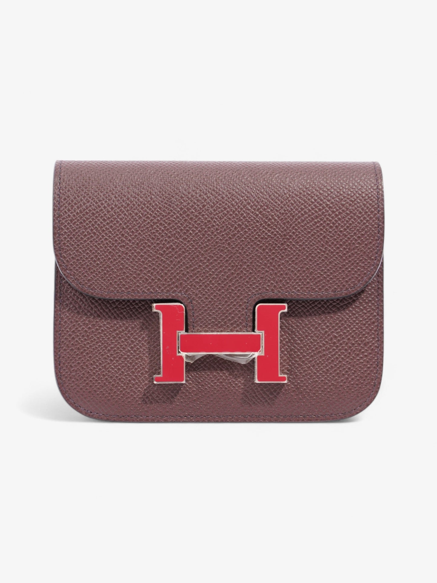 Hermes Constance Slim Wallet Rouge Sellier / Rubis Calfskin Leather
