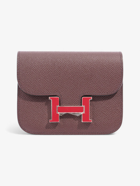 Hermes Constance Slim Wallet Rouge Sellier / Rubis Calfskin Leather