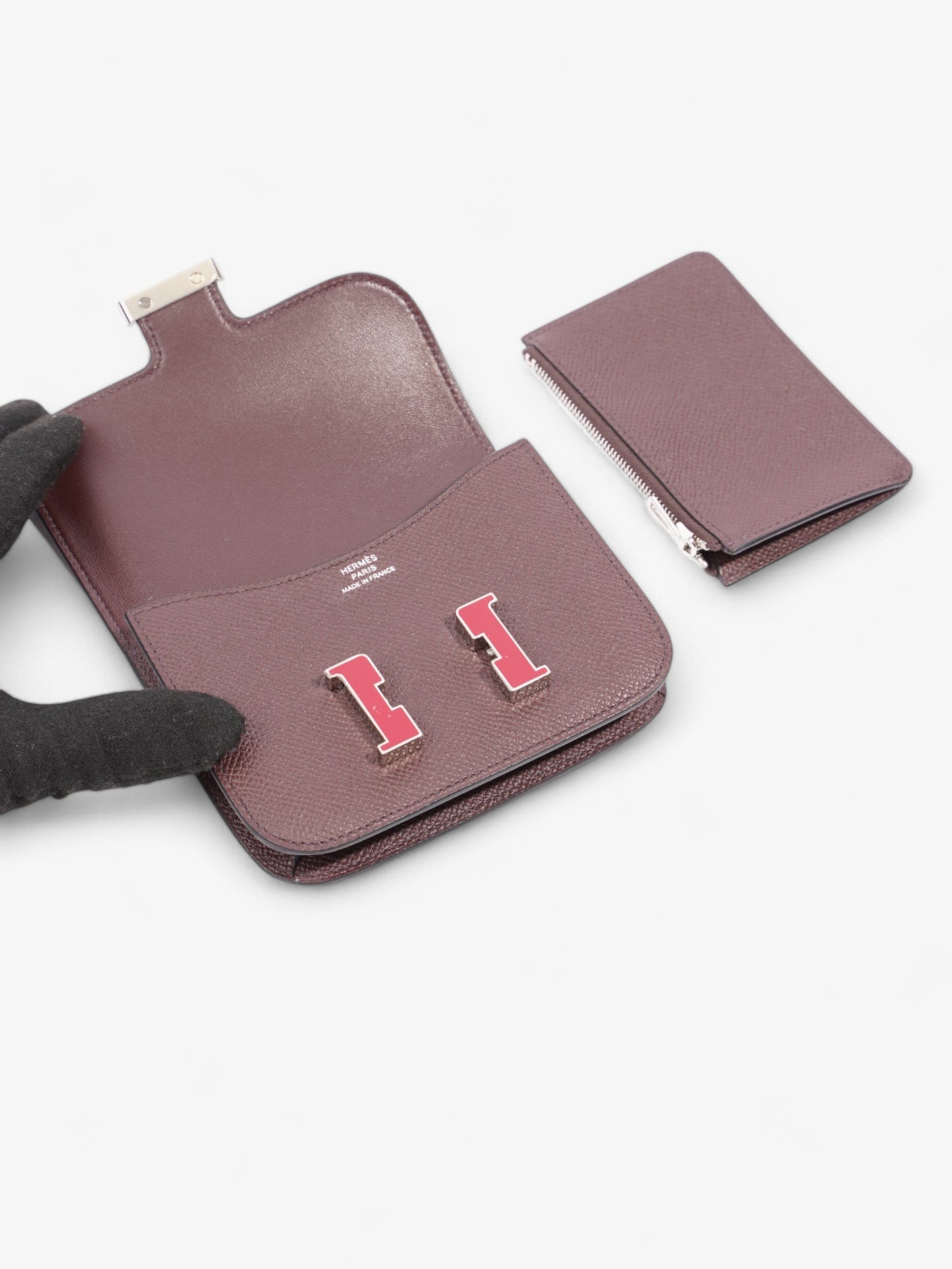 Hermes Constance Slim Wallet Rouge Sellier / Rubis Calfskin Leather
