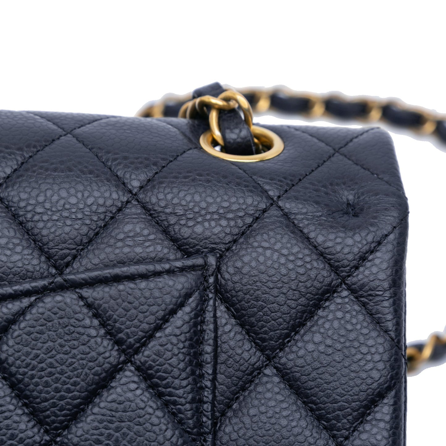 Chanel Medium Classic Caviar Double Flap Blue
