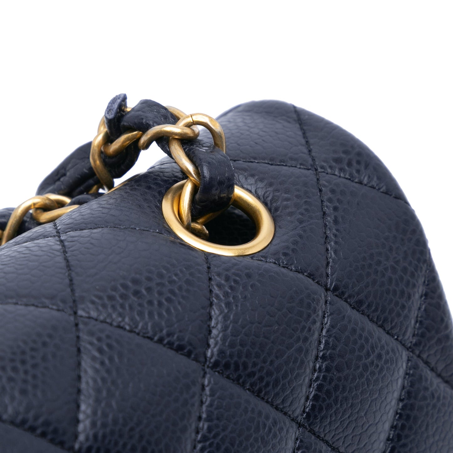 Chanel Medium Classic Caviar Double Flap Blue