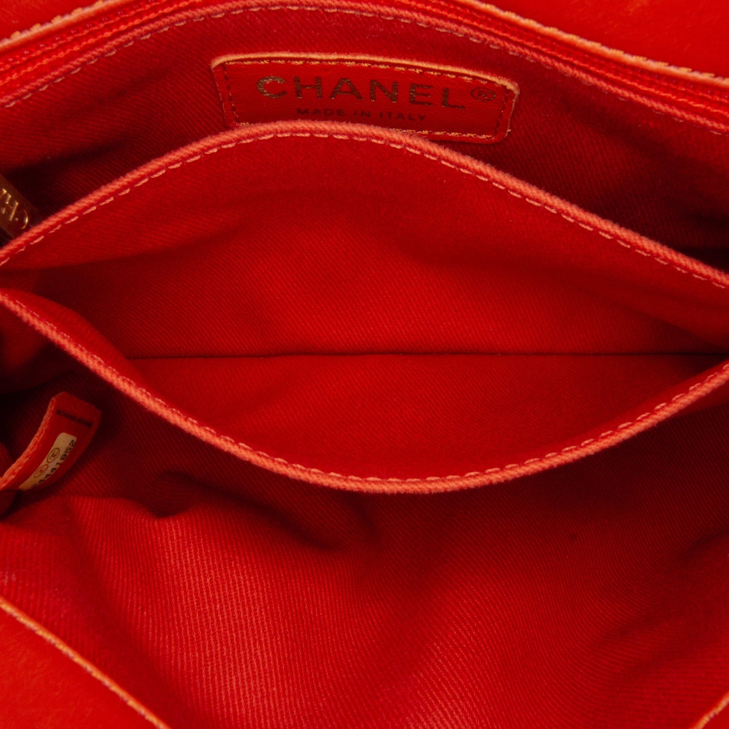 Chanel Small Lambskin Chevron Coco Top Handle Bag Red