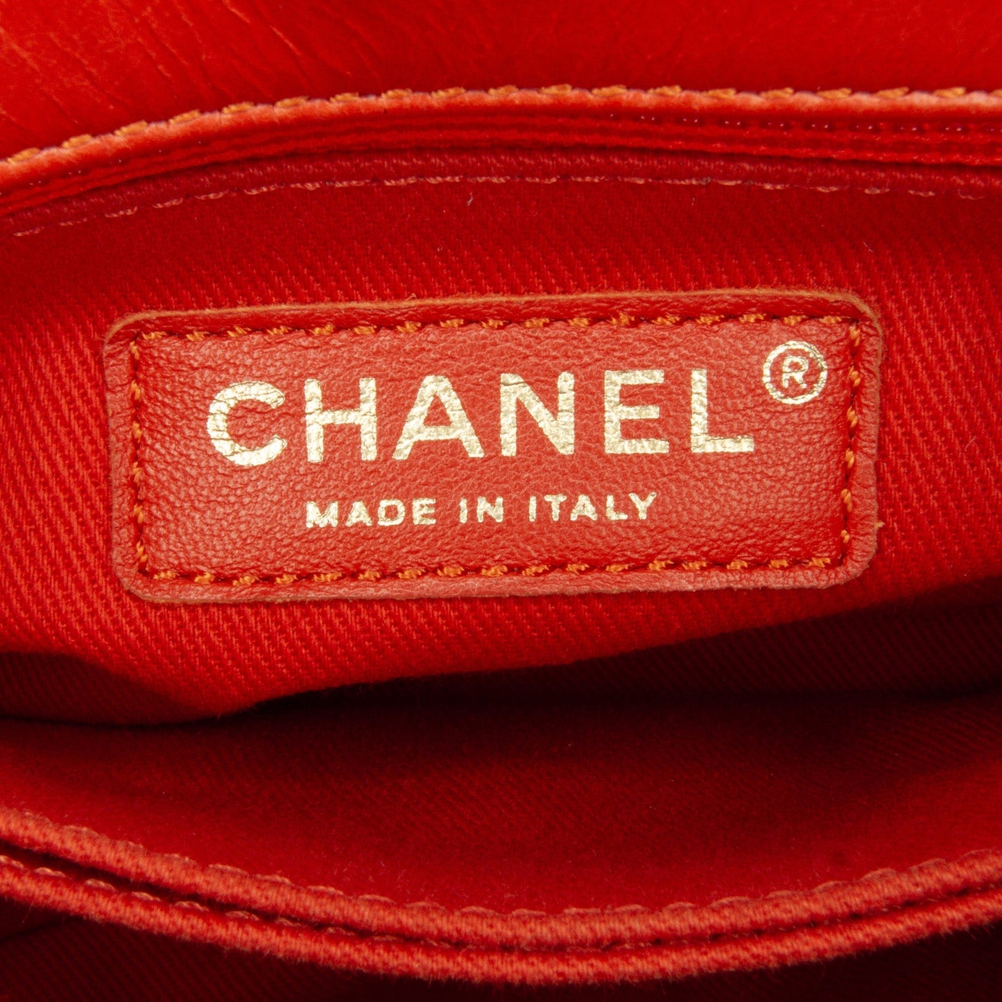 Chanel Small Lambskin Chevron Coco Top Handle Bag Red