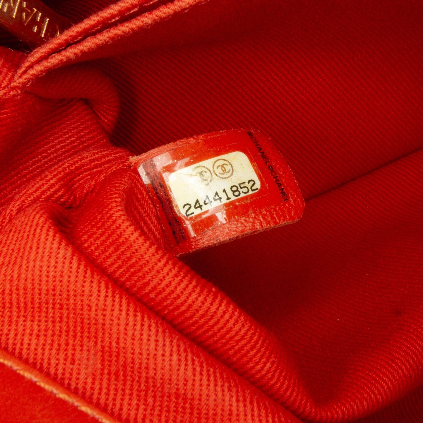 Chanel Small Lambskin Chevron Coco Top Handle Bag Red