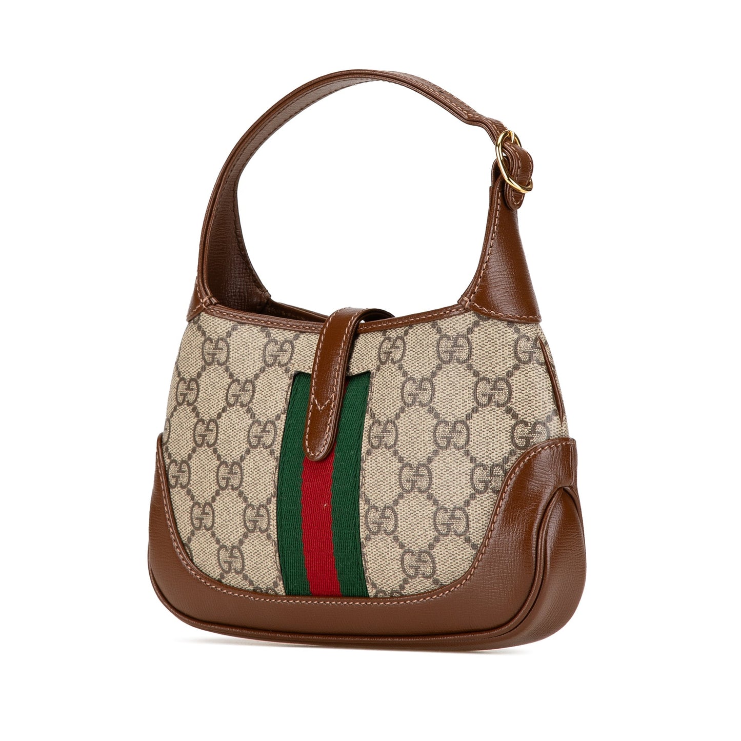 Gucci Mini GG Supreme Jackie 1961 Crossbody Brown