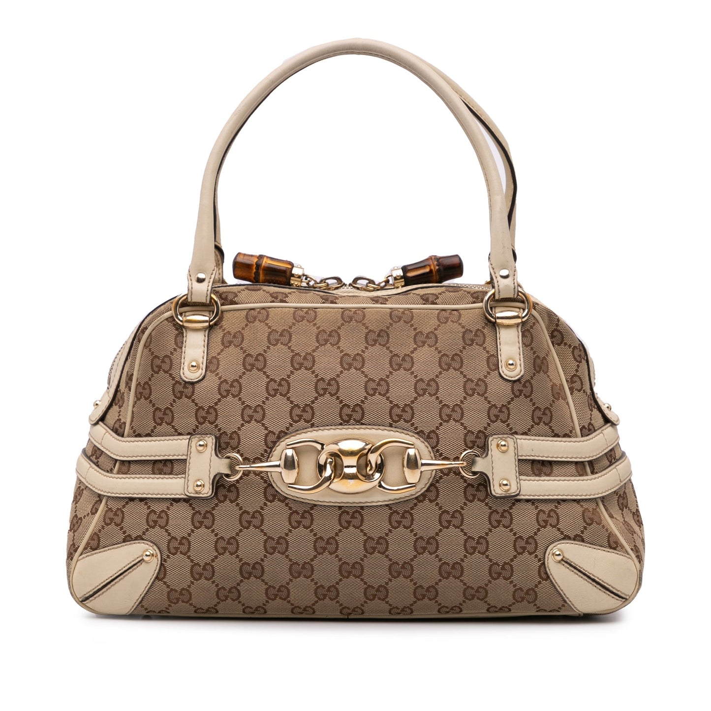 Gucci Large GG Canvas Wave Handbag Brown