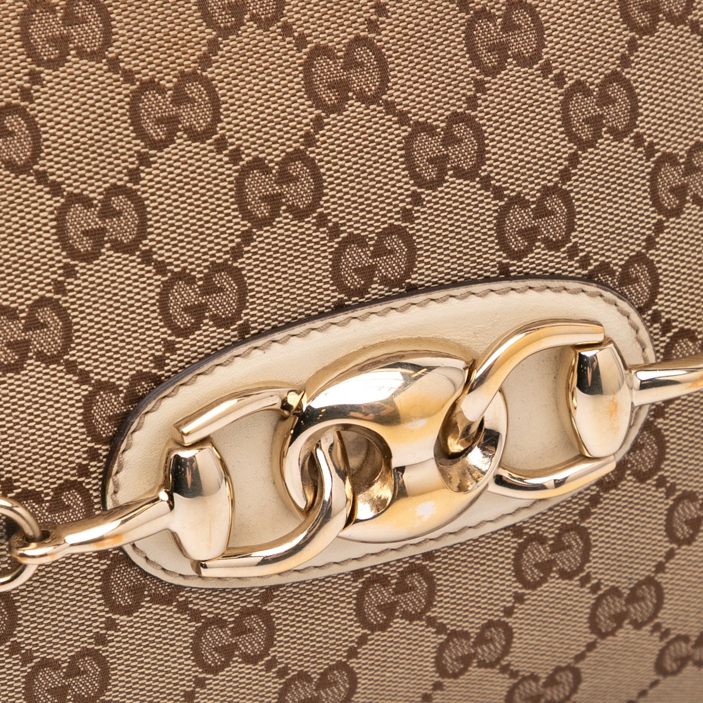 Gucci Large GG Canvas Wave Handbag Brown