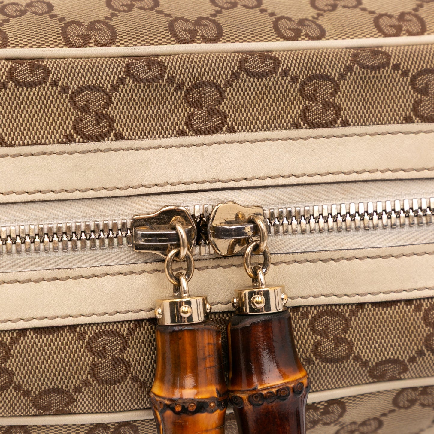 Gucci Large GG Canvas Wave Handbag Brown