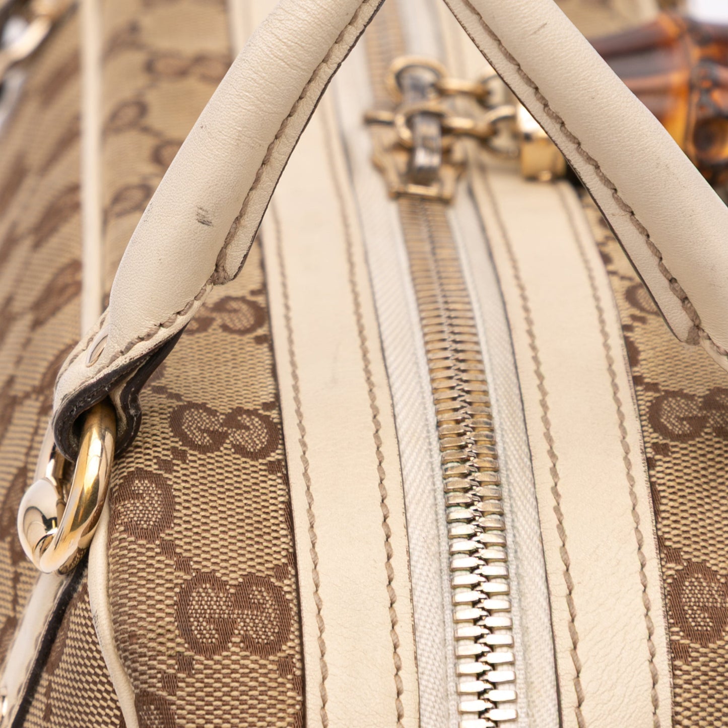 Gucci Large GG Canvas Wave Handbag Brown