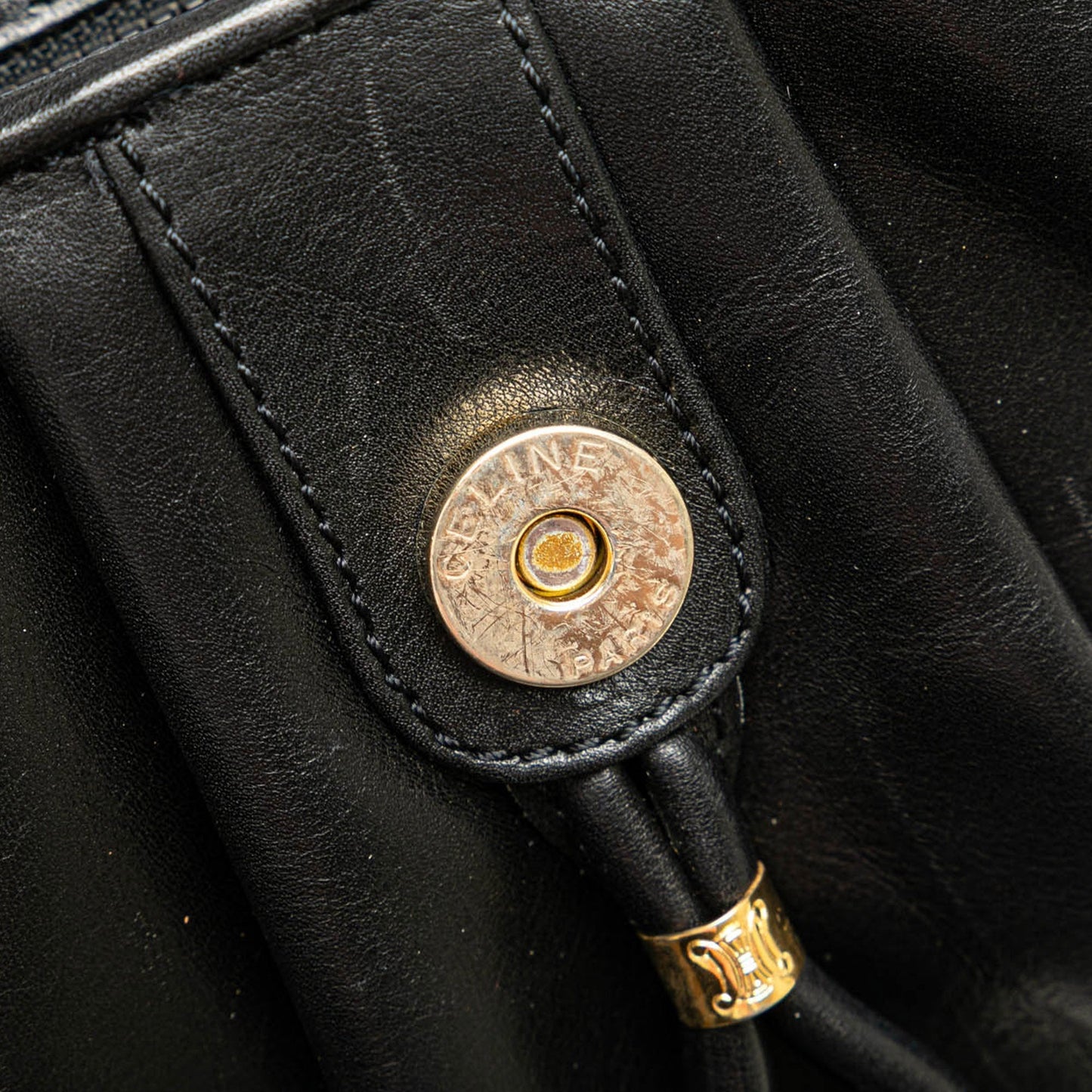 Celine Leather Crossbody Black