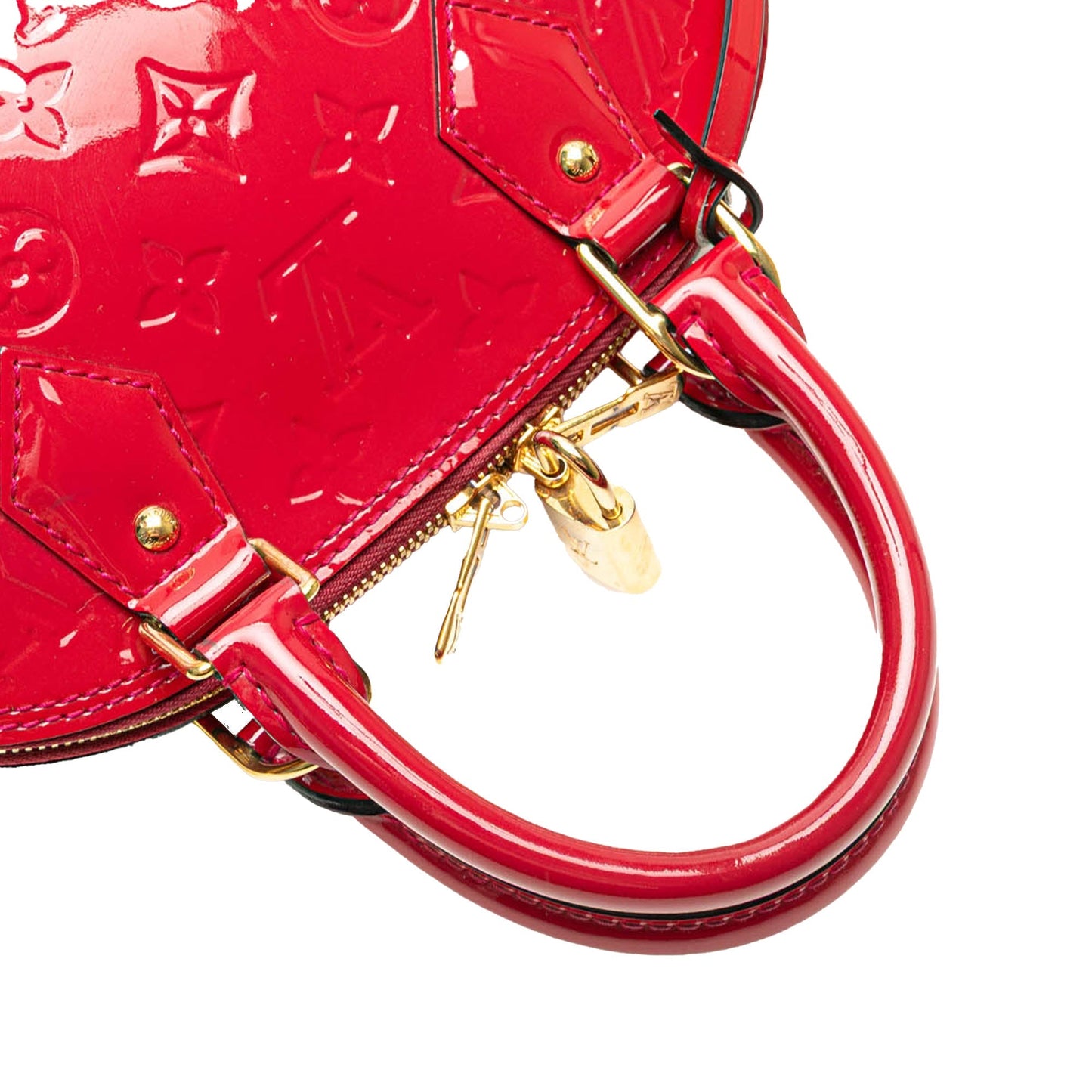 Louis Vuitton Monogram Vernis Alma BB Red