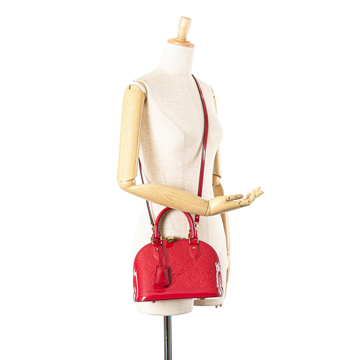 Louis Vuitton Monogram Vernis Alma BB Red