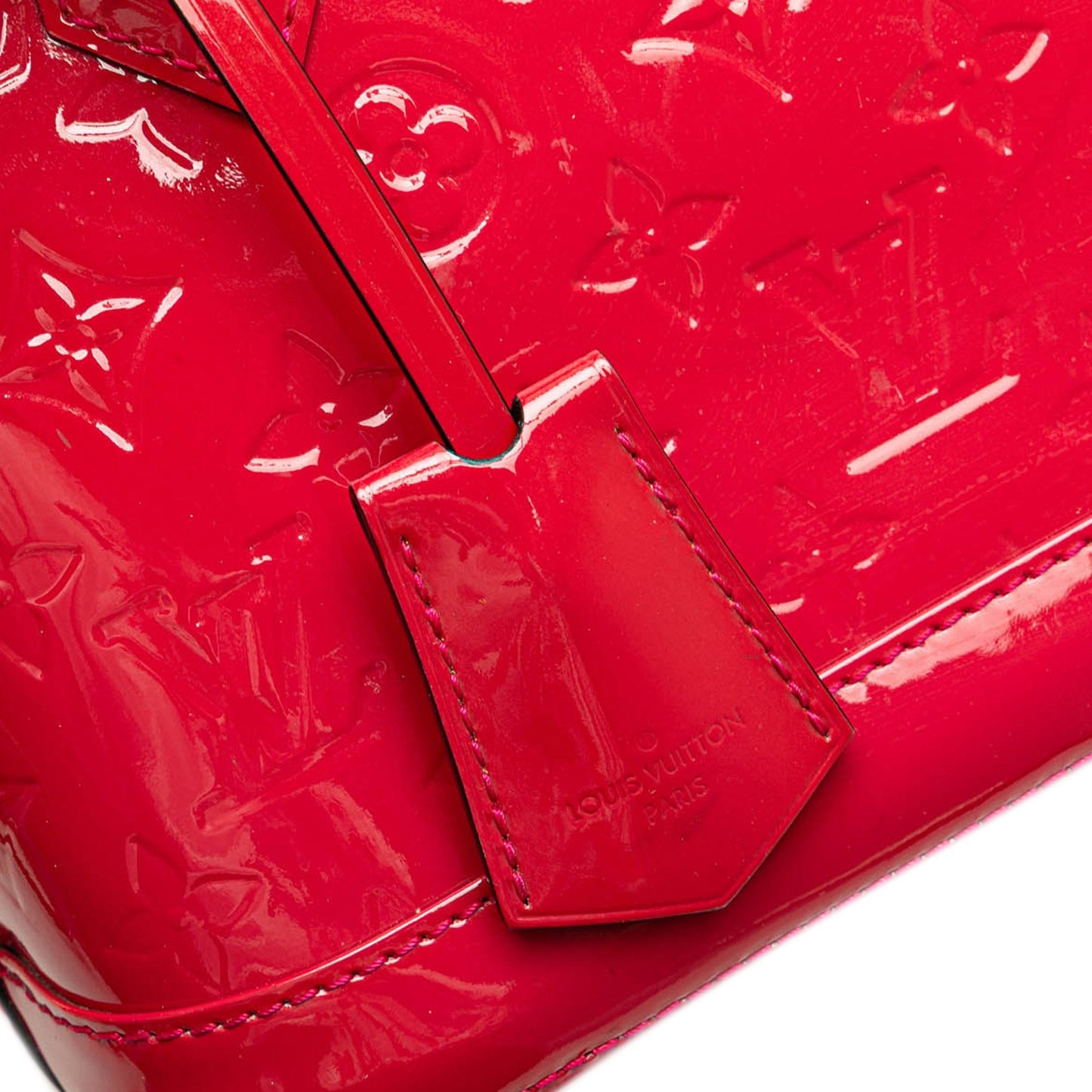 Louis Vuitton Monogram Vernis Alma BB Red
