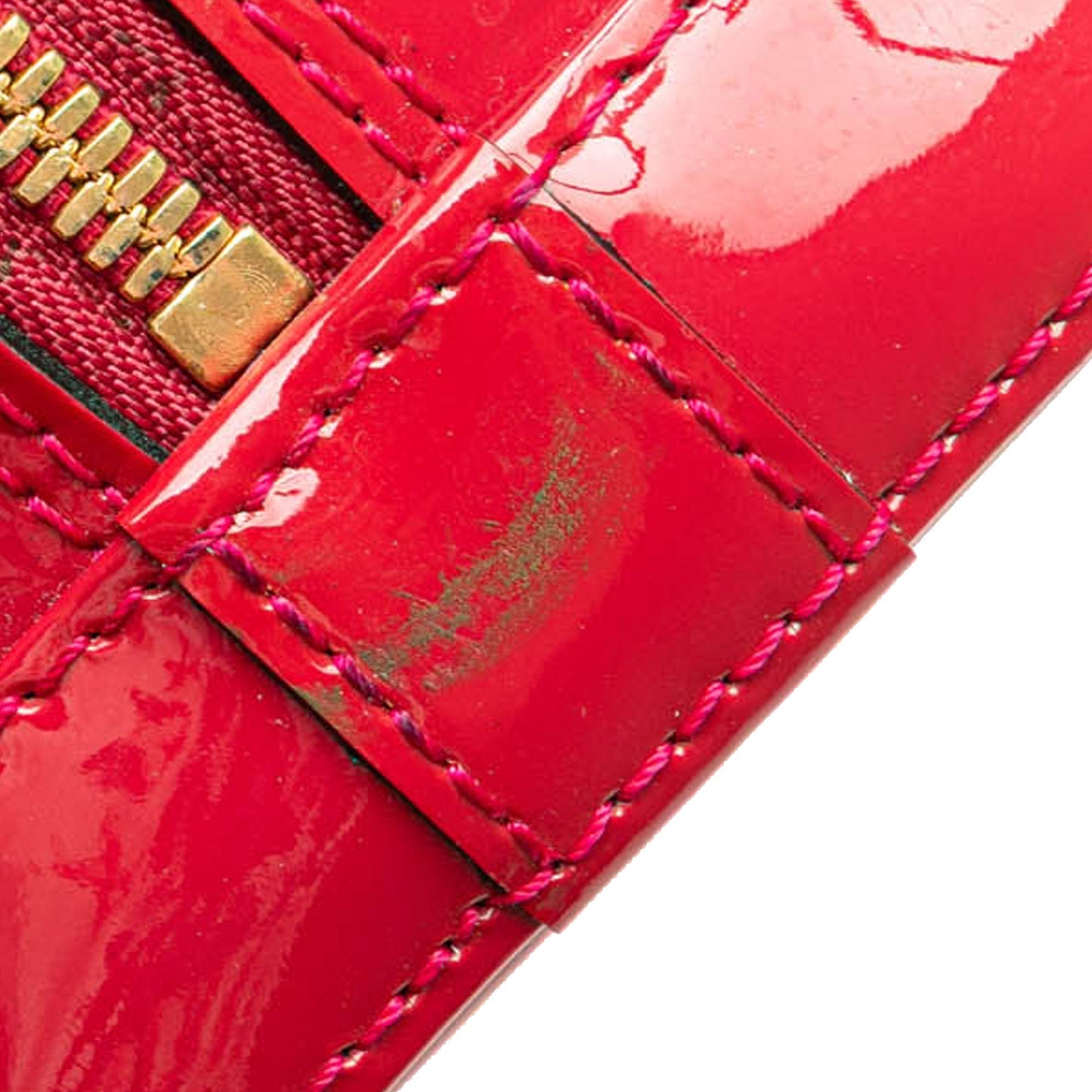 Louis Vuitton Monogram Vernis Alma BB Red