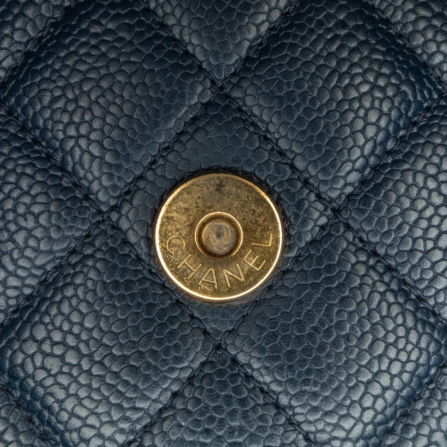 Chanel Small Bicolor Caviar CC Filigree Flap Blue