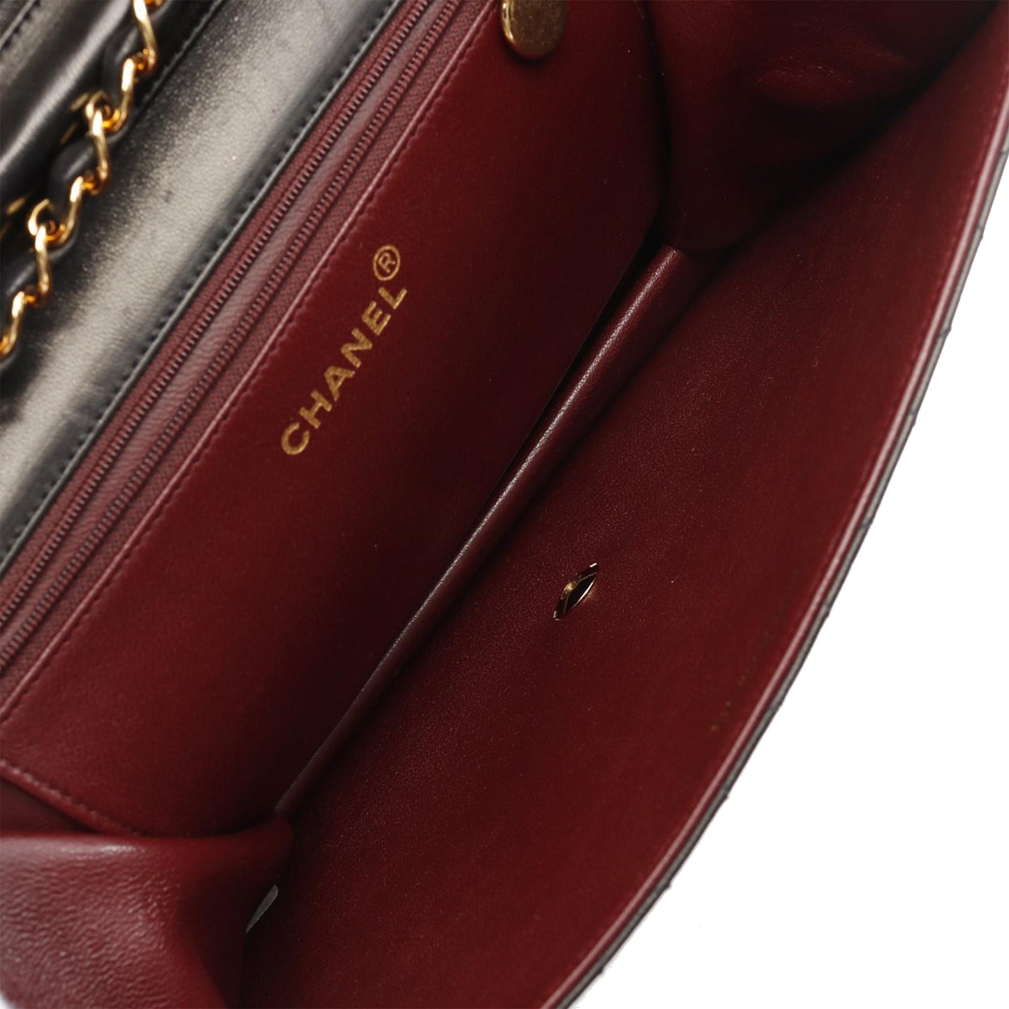 Chanel CC Quilted Lambskin Single Flap Black