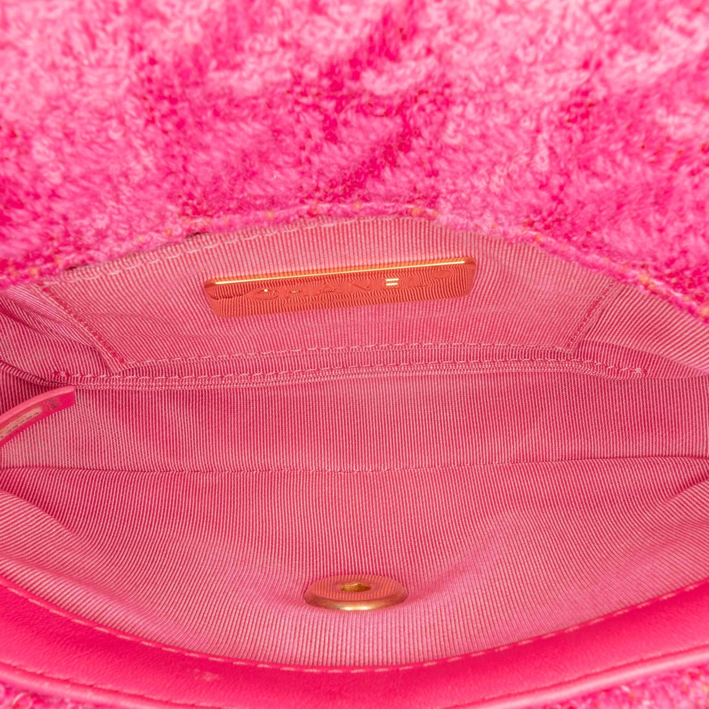 Chanel Tweed 19 Belt Bag Pink