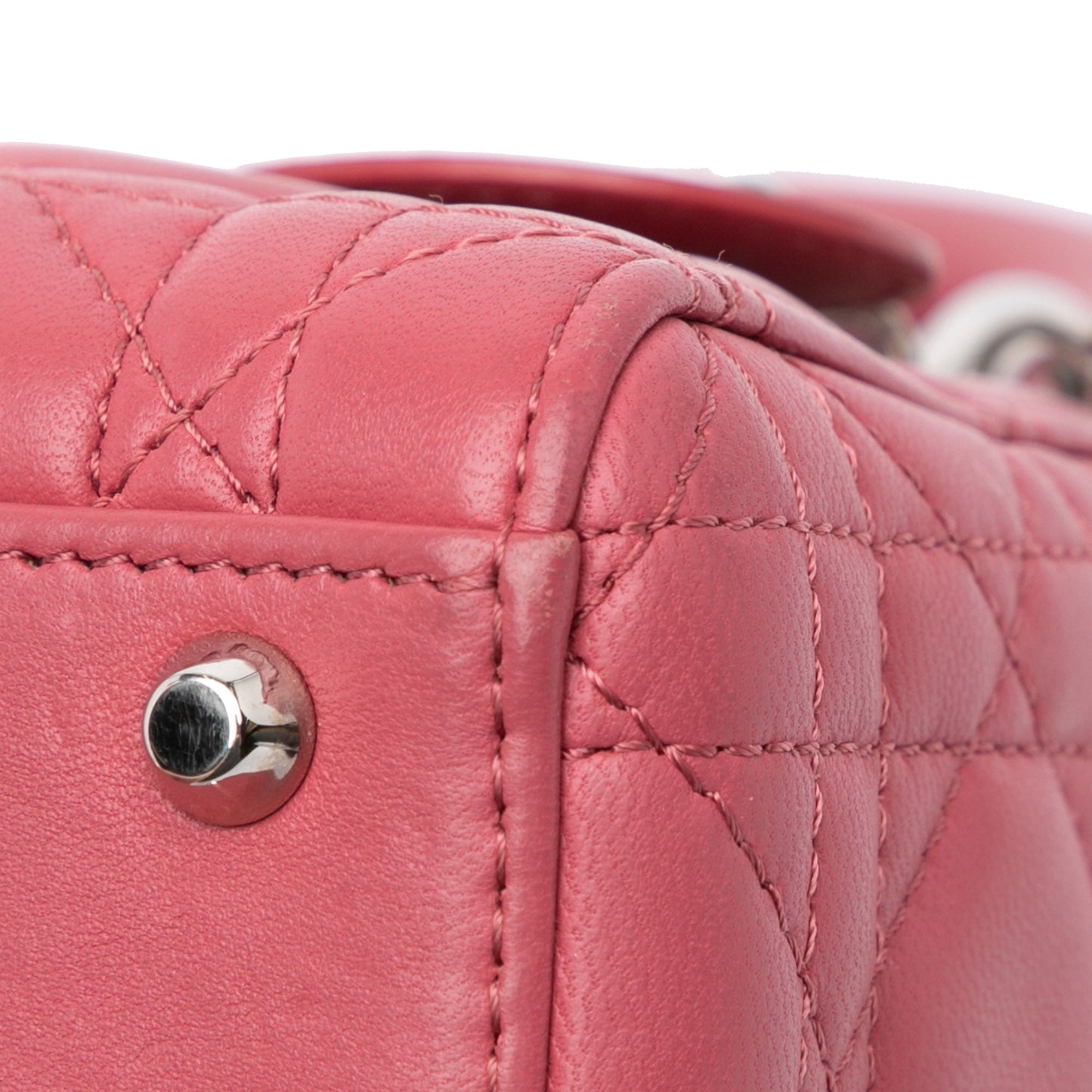 Dior Mini Lambskin Cannage Lady Dior Pink
