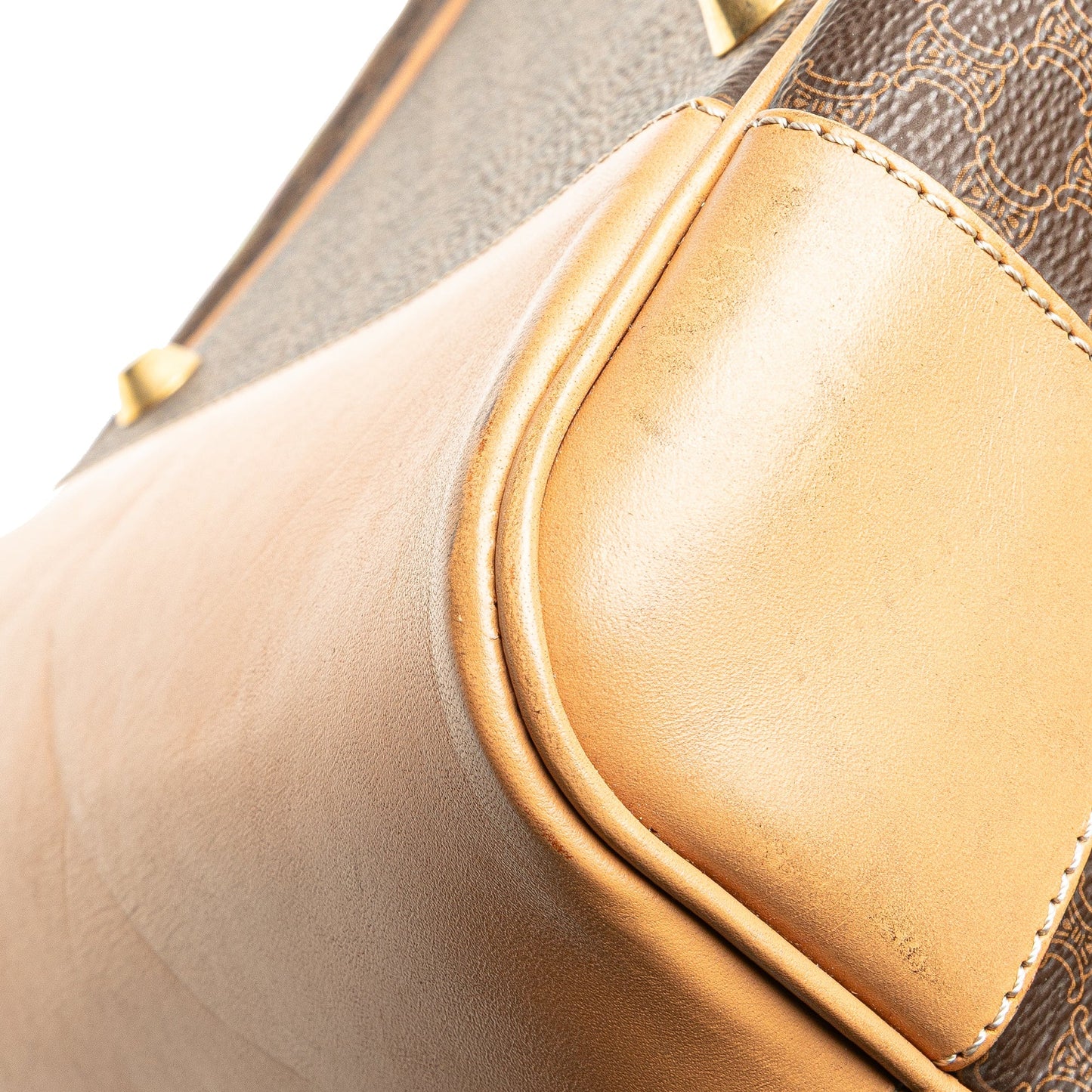 Celine Macadam Coated Canvas Travel Bag Brown