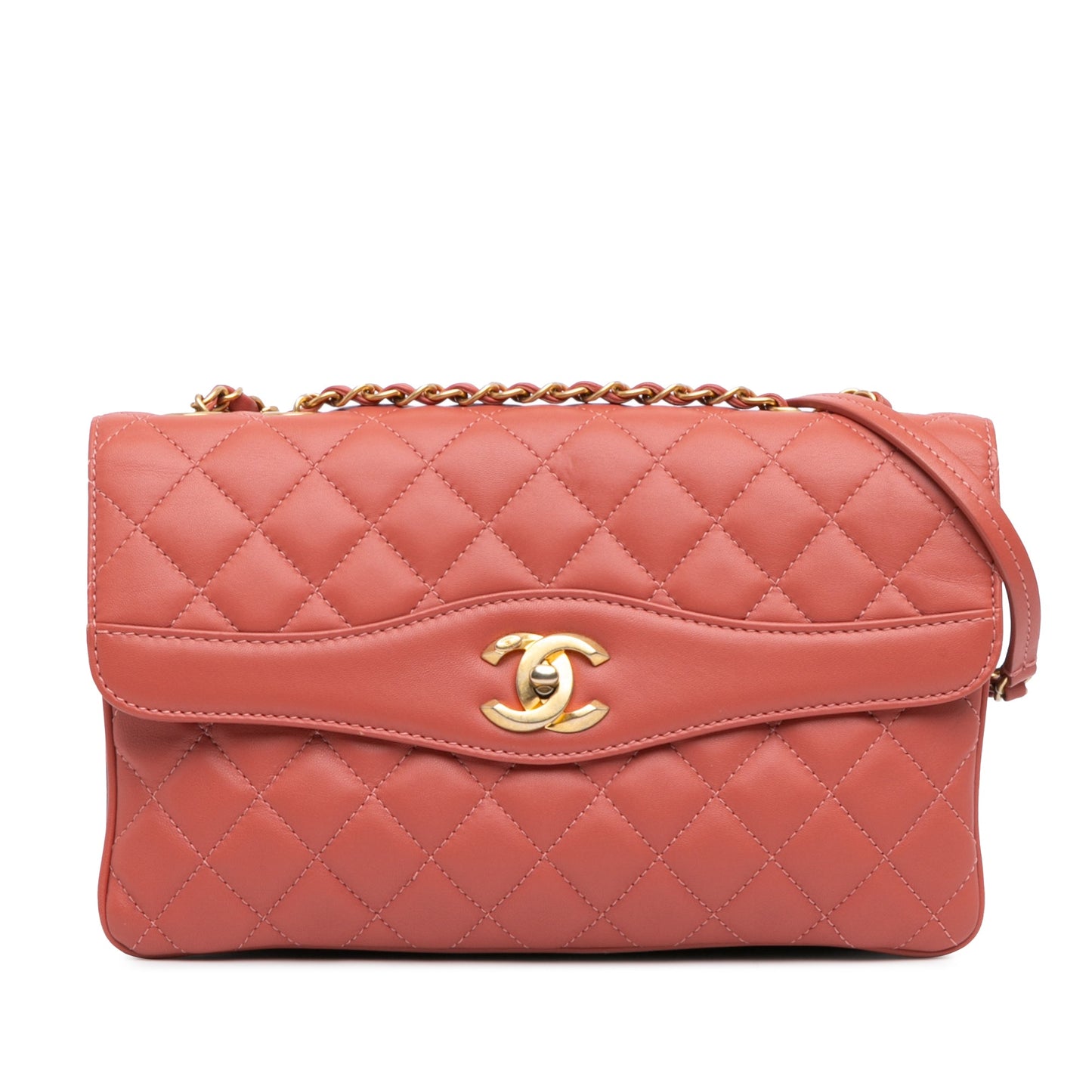Chanel Large Quilted Lambskin Daily Companion Flap Pink