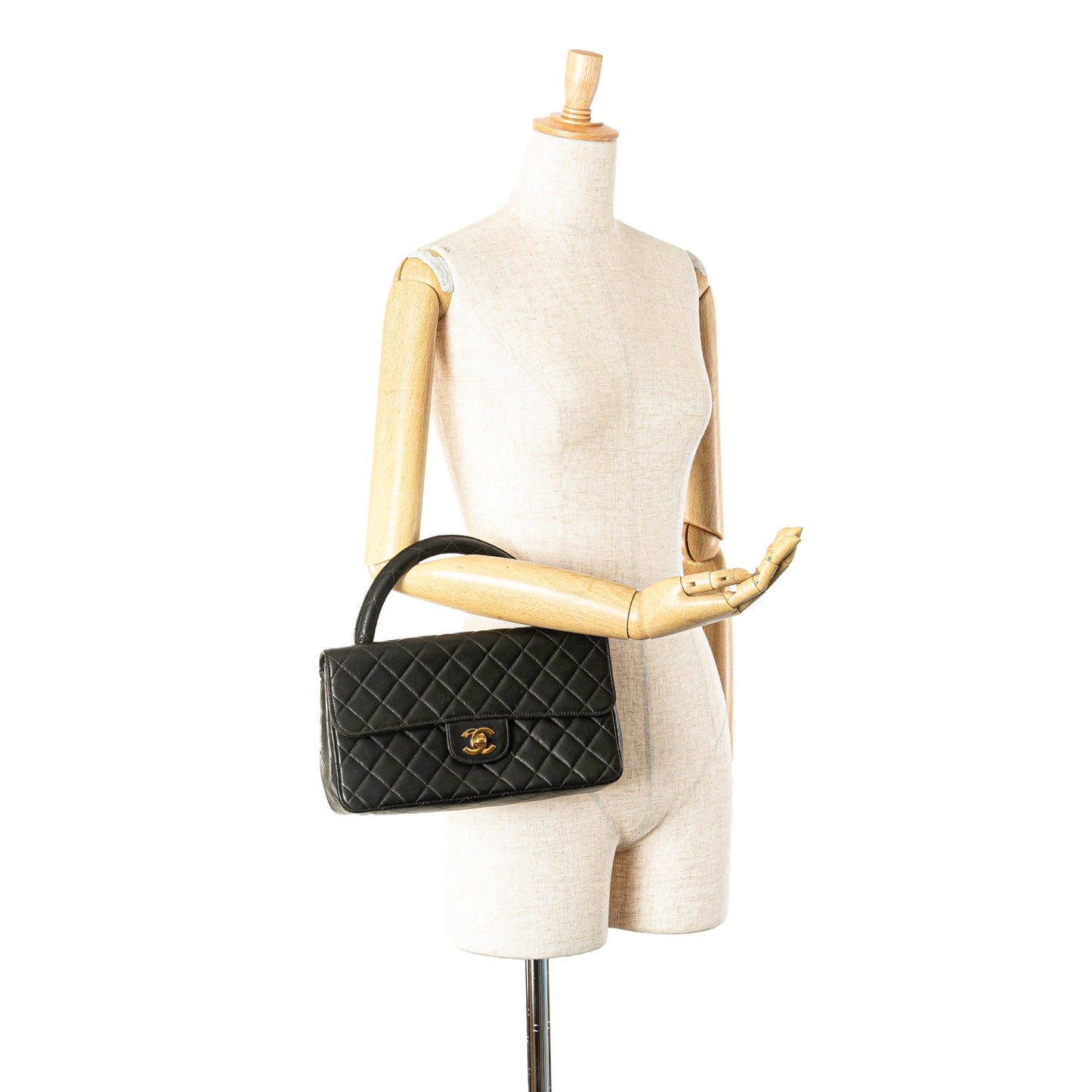 Chanel Medium Classic Lambskin Kelly Flap Black