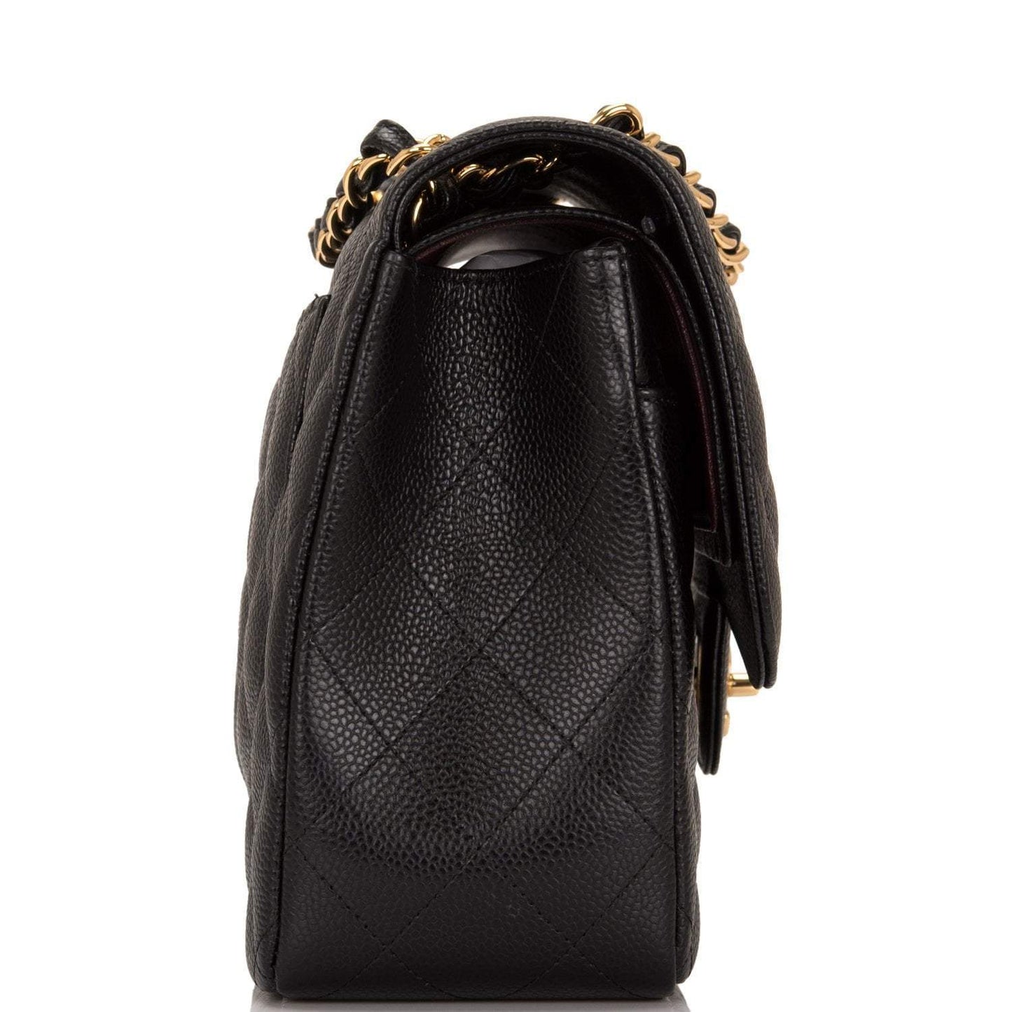 Chanel Jumbo Classic Double Flap Bag Black Caviar Gold Hardware
