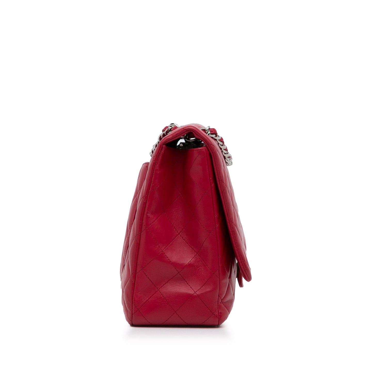 Chanel Maxi Classic Lambskin Single Flap Red