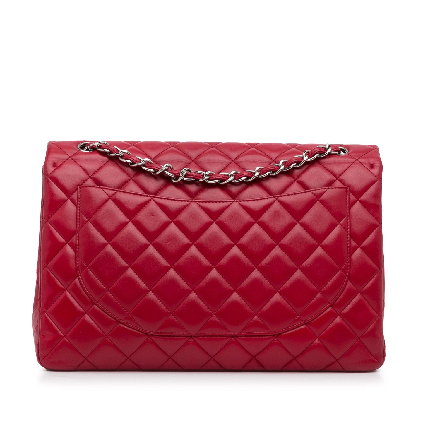 Chanel Maxi Classic Lambskin Single Flap Red
