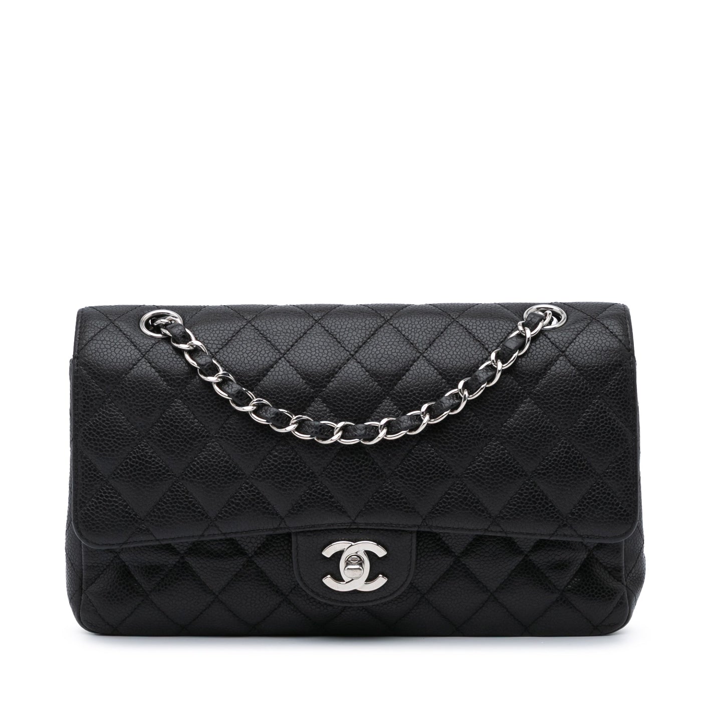 Chanel Medium Classic Caviar Double Flap Black