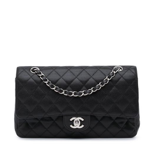 Chanel Medium Classic Caviar Double Flap Black