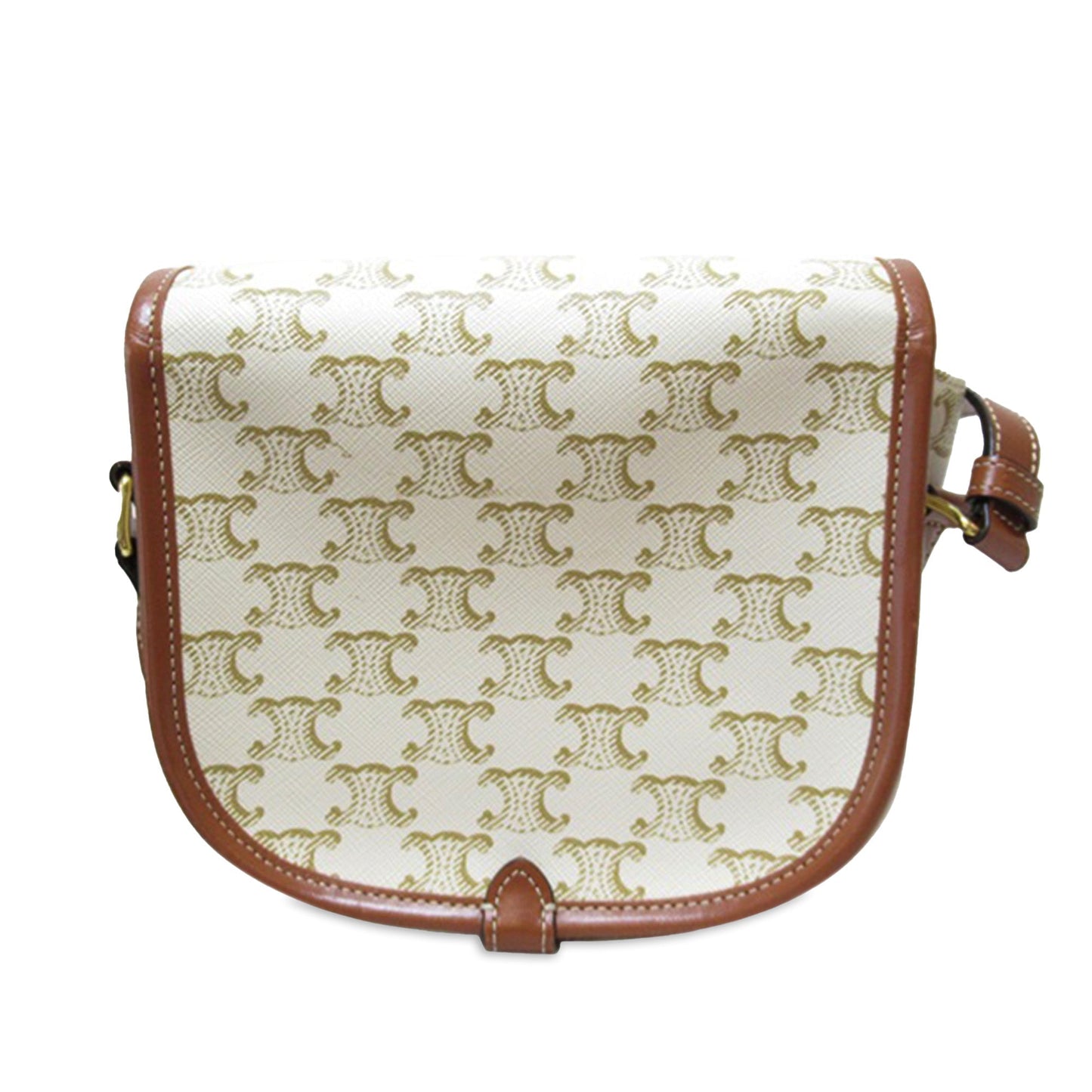 Celine Monogram Triomphe Crossbody White