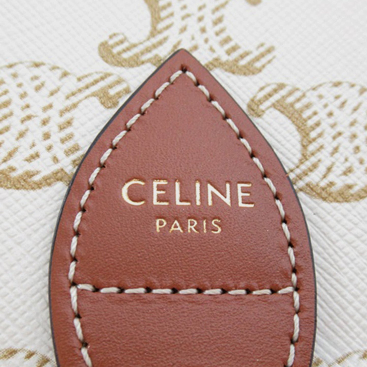 Celine Monogram Triomphe Crossbody White