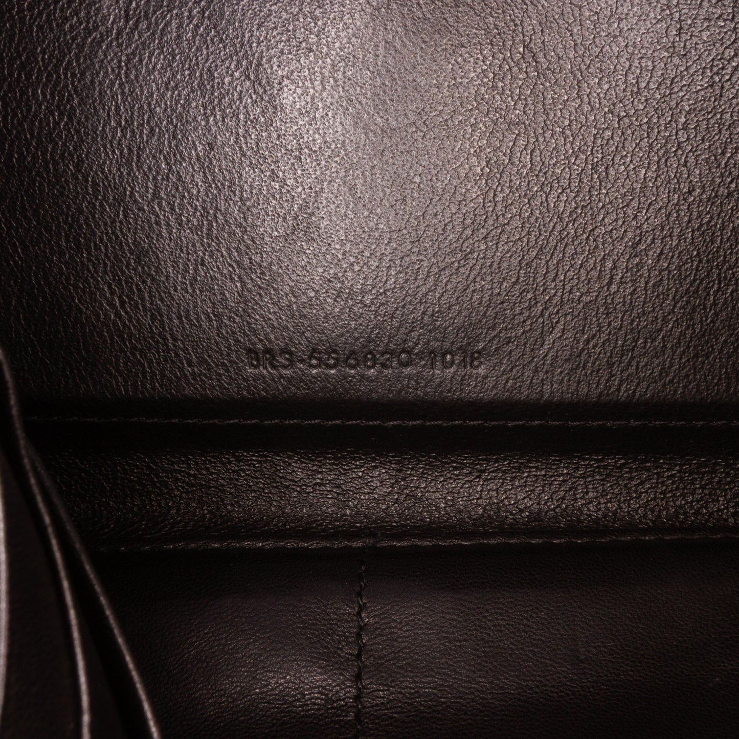 Saint Laurent Lambskin Chevron Monogram Sulpice Chain Wallet Black