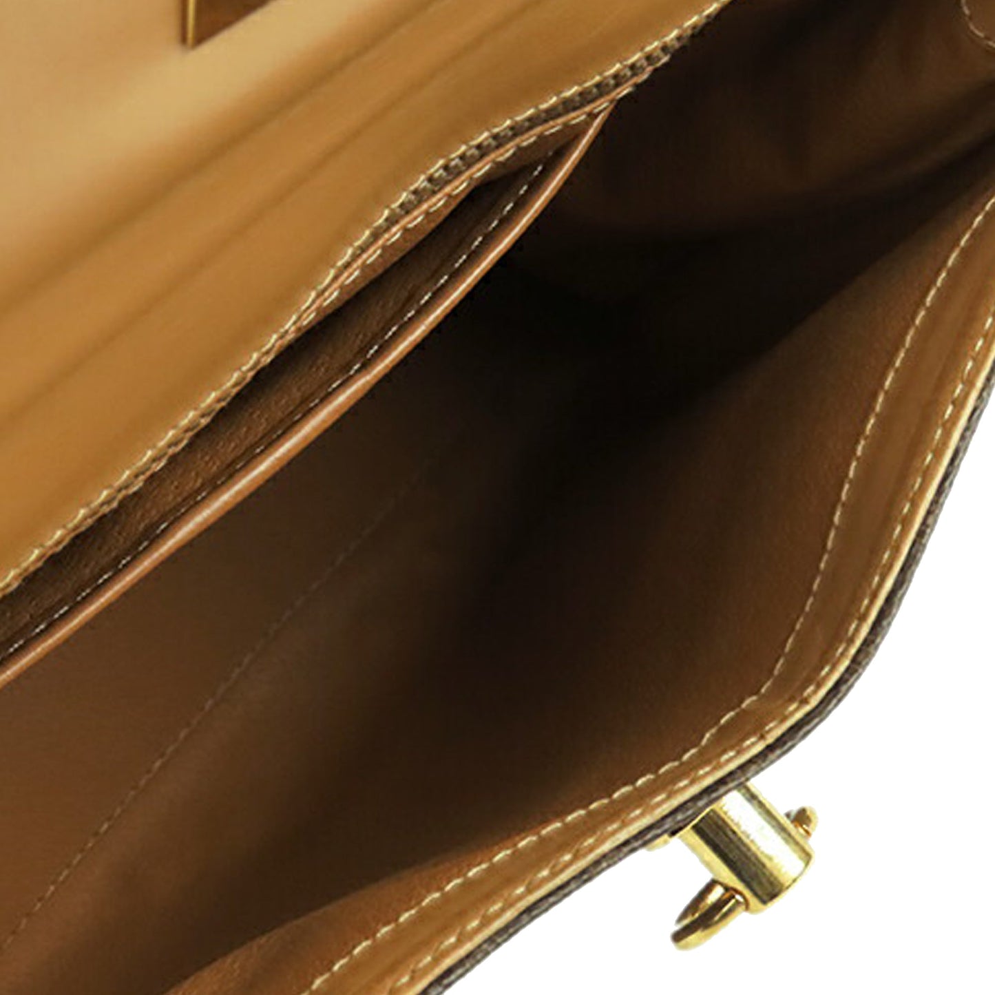 Celine Macadam Coated Canvas Top Handle Bag Brown